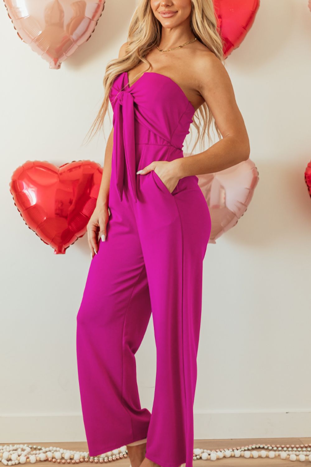 Tied Tube Wide Leg Jumpsuit-TOPS / DRESSES-[Adult]-[Female]-2022 Online Blue Zone Planet