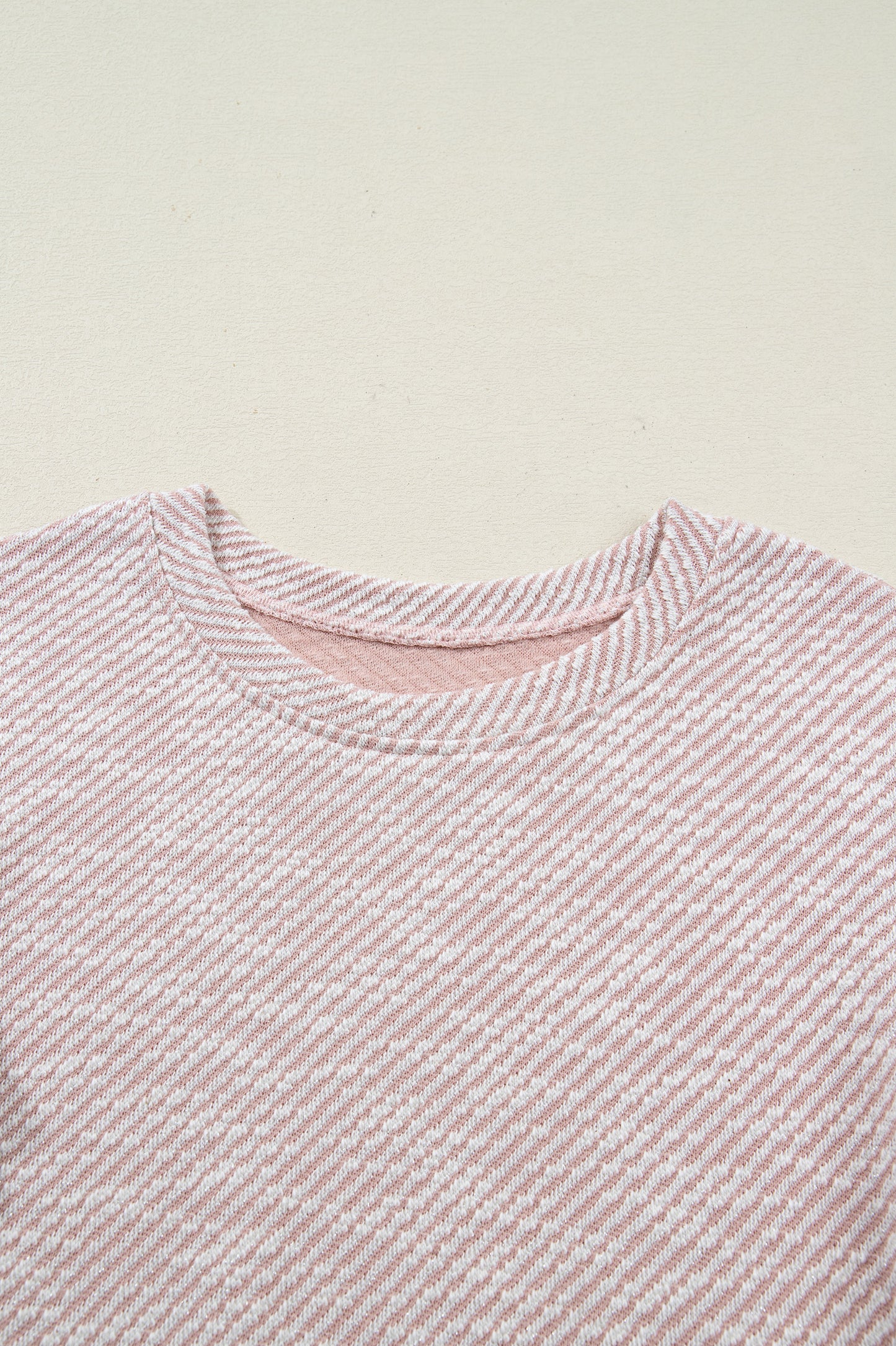Light Pink Twilled Print Lace Trim Ruffled Short Sleeve Blouse-Tops/Blouses & Shirts-[Adult]-[Female]-2022 Online Blue Zone Planet