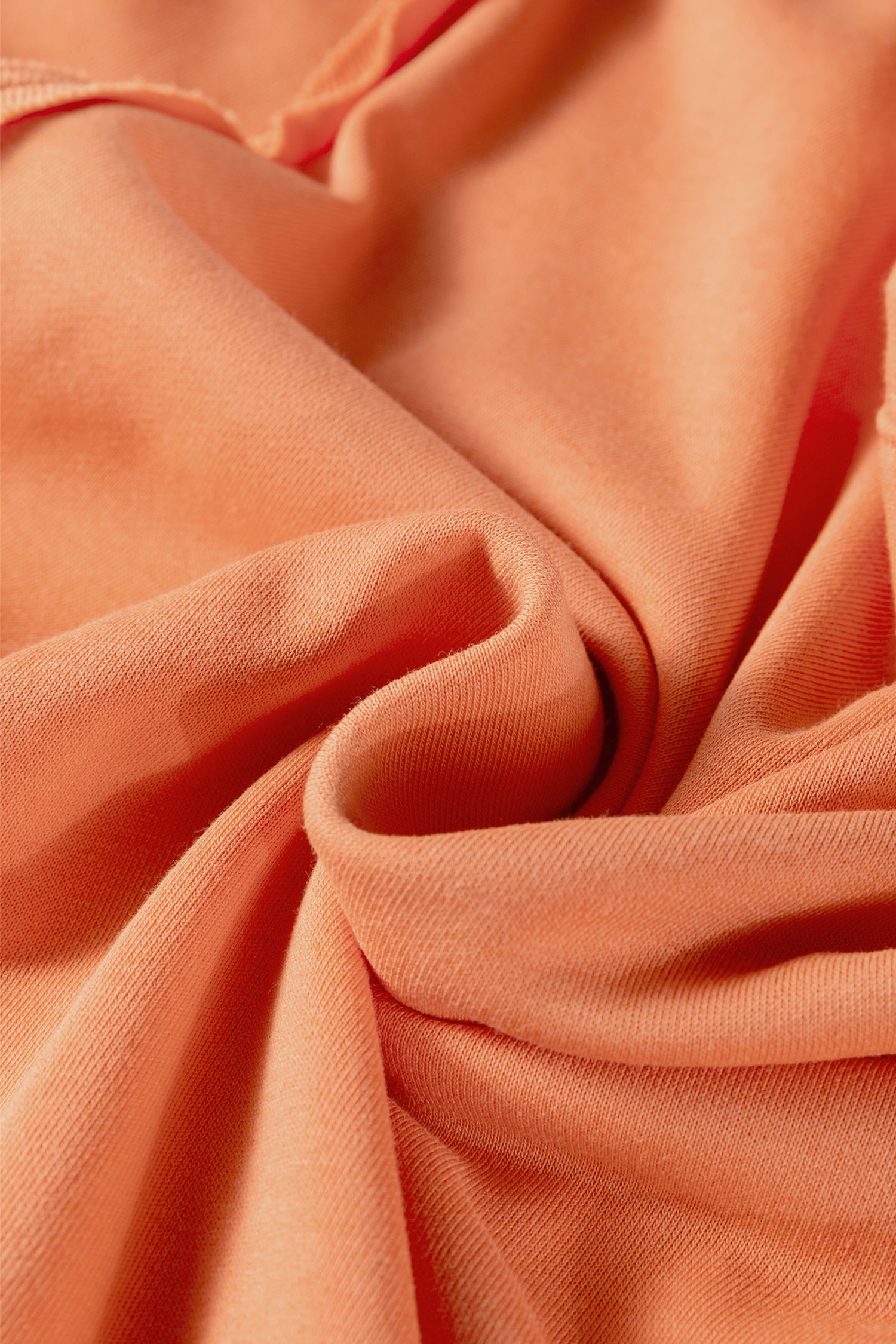 Grapefruit Orange Floral Bow Patched Exposed Seam Patchwork Slit Baggy Sweatshirt-Tops/Sweatshirts & Hoodies-[Adult]-[Female]-2022 Online Blue Zone Planet