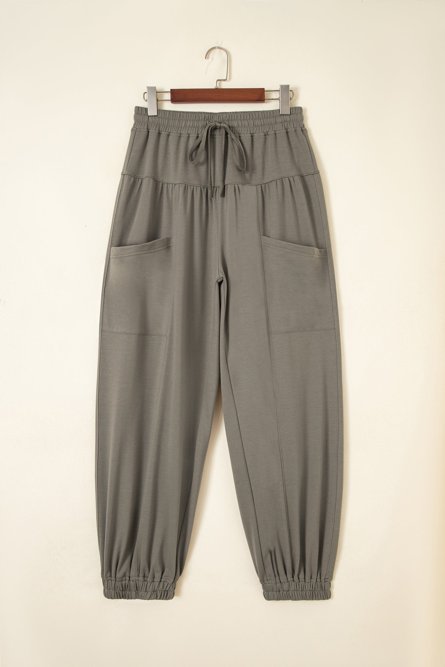 Seagrass Elastic Waist Drawstring Wide Leg Full Length Pants-Bottoms/Pants & Culotte-[Adult]-[Female]-2022 Online Blue Zone Planet