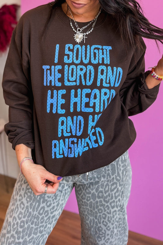 Coffee Polka Dot Slogan Print Casual Pullover Sweatshirt-Tops/Sweatshirts & Hoodies-[Adult]-[Female]-Coffee-S-2022 Online Blue Zone Planet