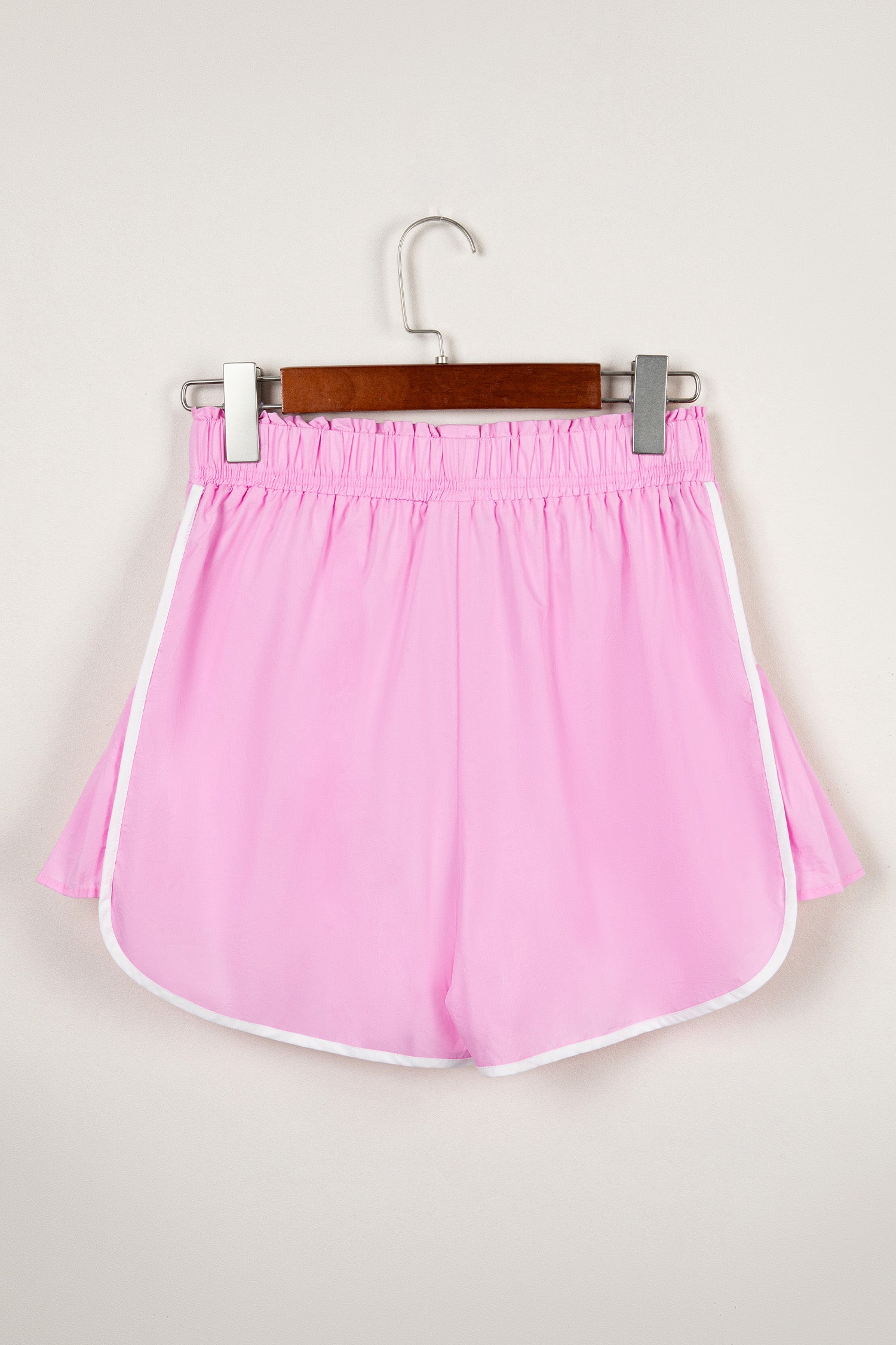 Bonbon Contrast Trim Pleated Casual Active Shorts-Bottoms/Casual Shorts-[Adult]-[Female]-2022 Online Blue Zone Planet