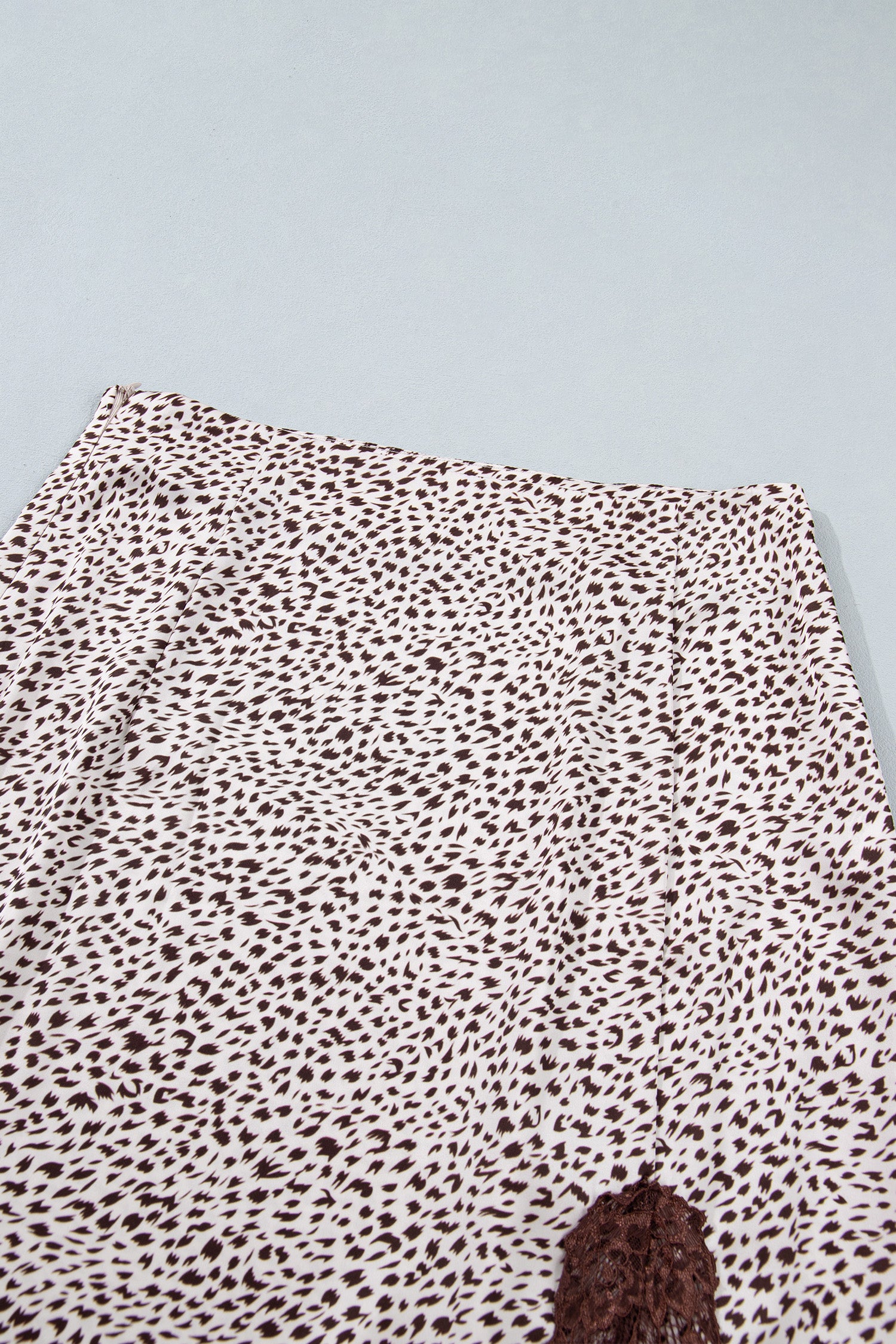 Brown Cheetah Print Trim Split Long Western Skirt-Bottoms/Skirts & Petticoat-[Adult]-[Female]-2022 Online Blue Zone Planet
