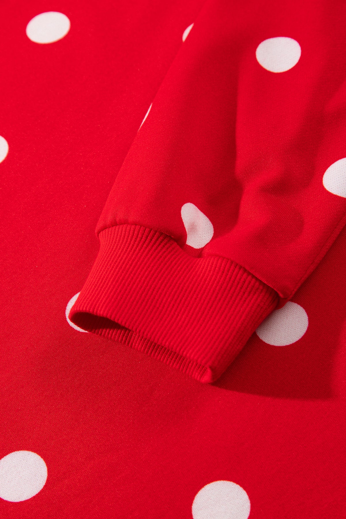 Red Polka Dot Raw Hem Relaxed Pullover Loose Skort Two Piece Set-Two Piece Sets/Two Piece Dresses-[Adult]-[Female]-2022 Online Blue Zone Planet