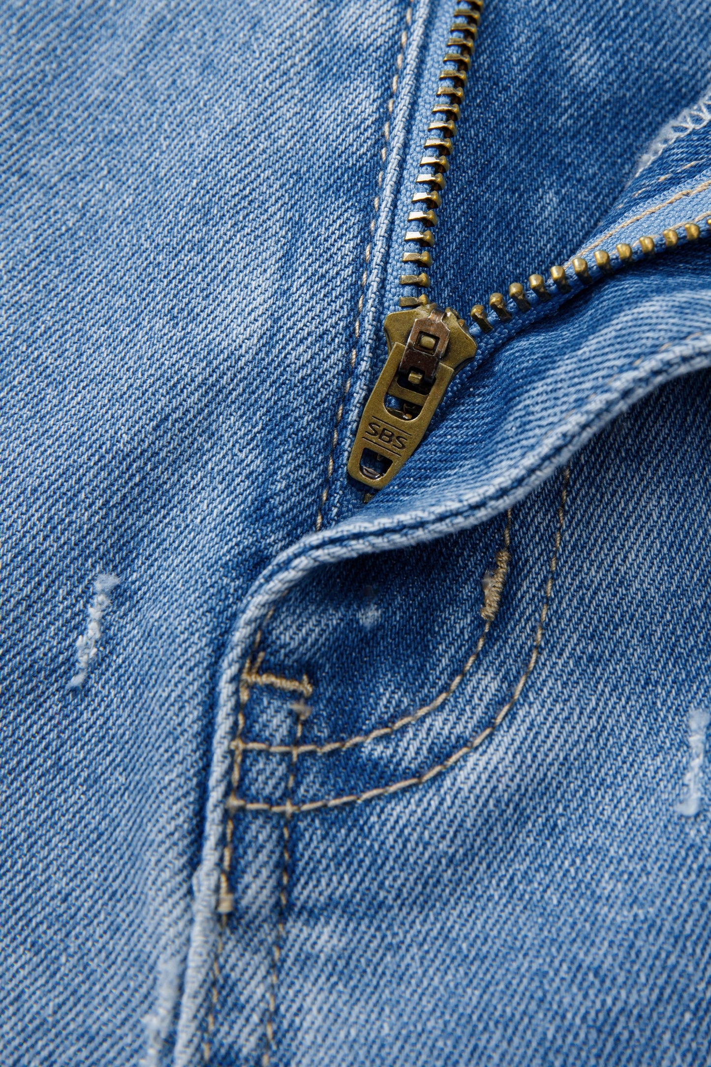 Mist Blue Distressed Detail Tummy Control Raw Hem Jeans-TOPS / DRESSES-[Adult]-[Female]-2022 Online Blue Zone Planet
