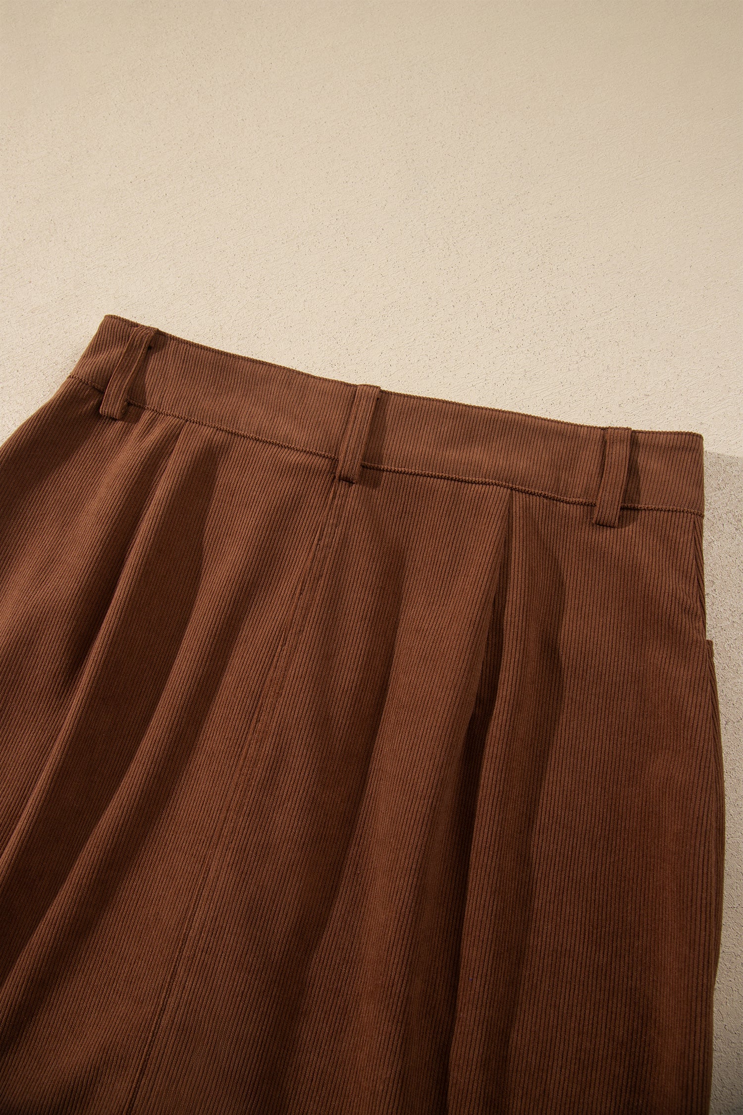 Coffee Button Front Corduroy Mini Pockets Sheath Silhouette Skirt-Bottoms/Skirts & Petticoat-[Adult]-[Female]-2022 Online Blue Zone Planet