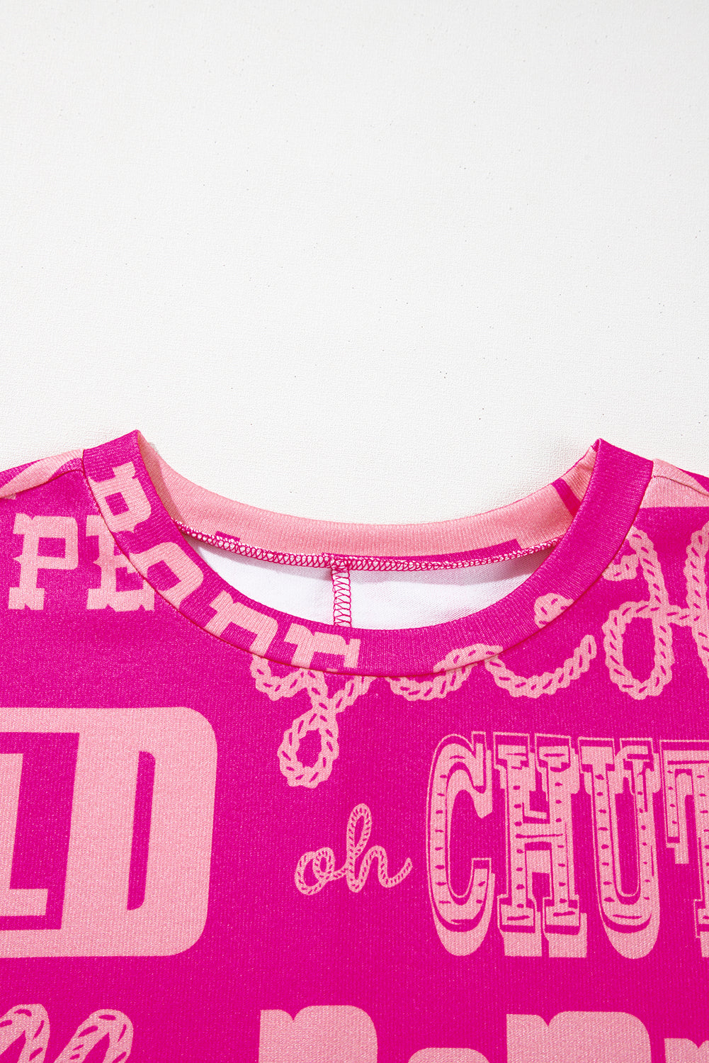 Rose Howdy Cowboy Letter Printed Western Fashion Tee-Tops/Tops & Tees-[Adult]-[Female]-2022 Online Blue Zone Planet