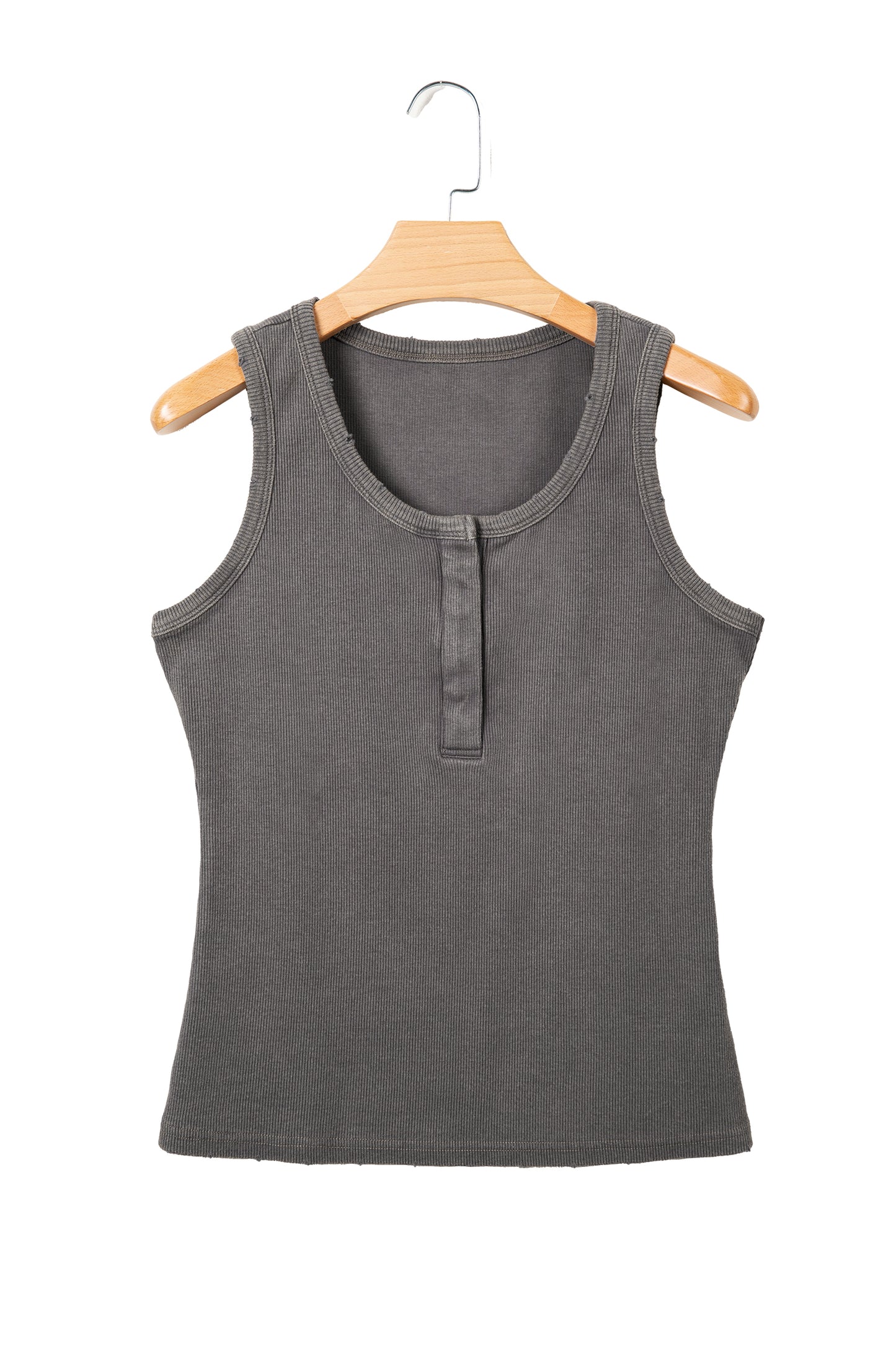 Bright Pink Vintage Distressed Ribbed Mineral Wash Tank Top-Tops/Tank Tops-[Adult]-[Female]-2022 Online Blue Zone Planet