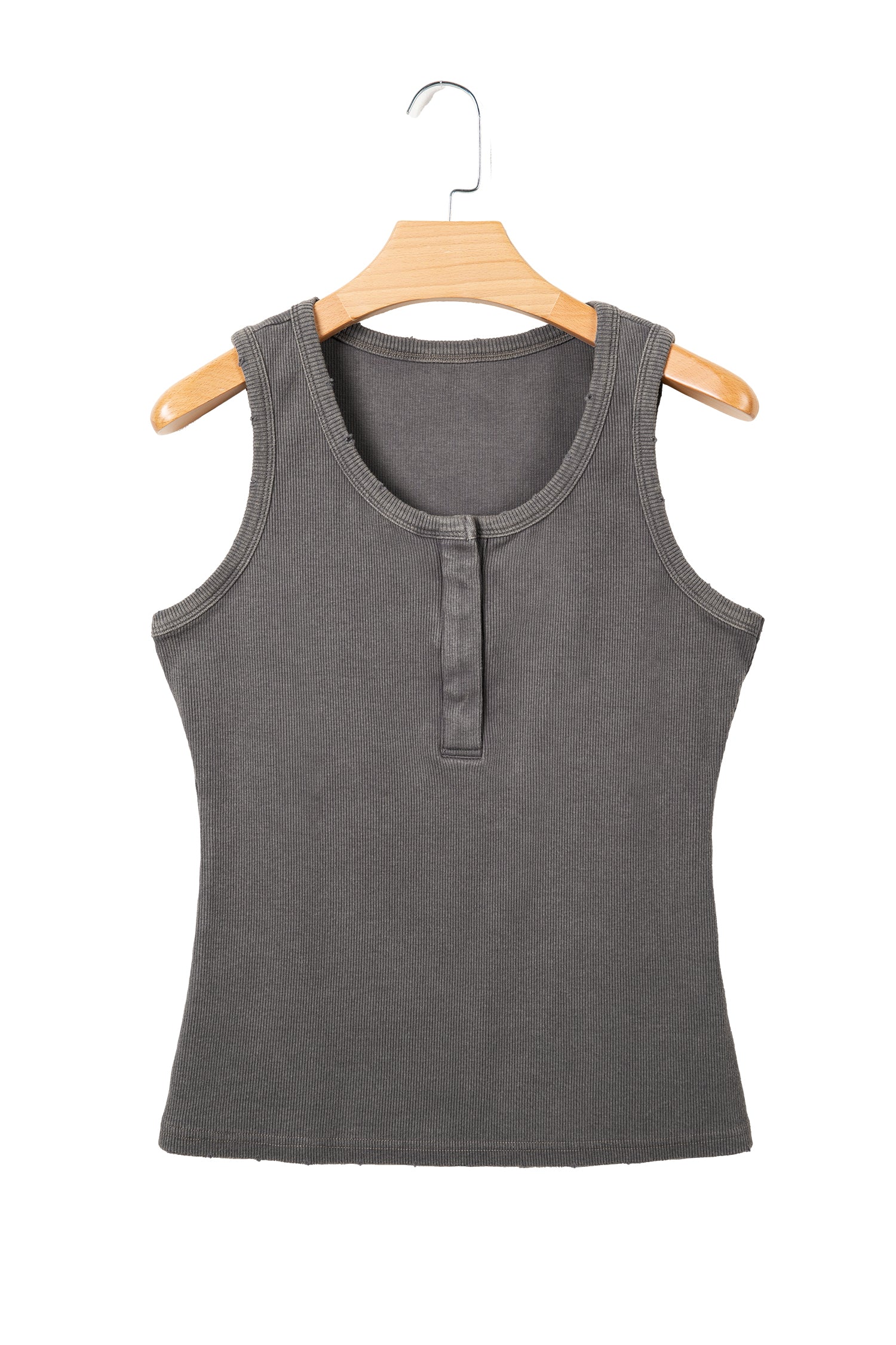 Bright Pink Vintage Distressed Ribbed Mineral Wash Tank Top-Tops/Tank Tops-[Adult]-[Female]-2022 Online Blue Zone Planet