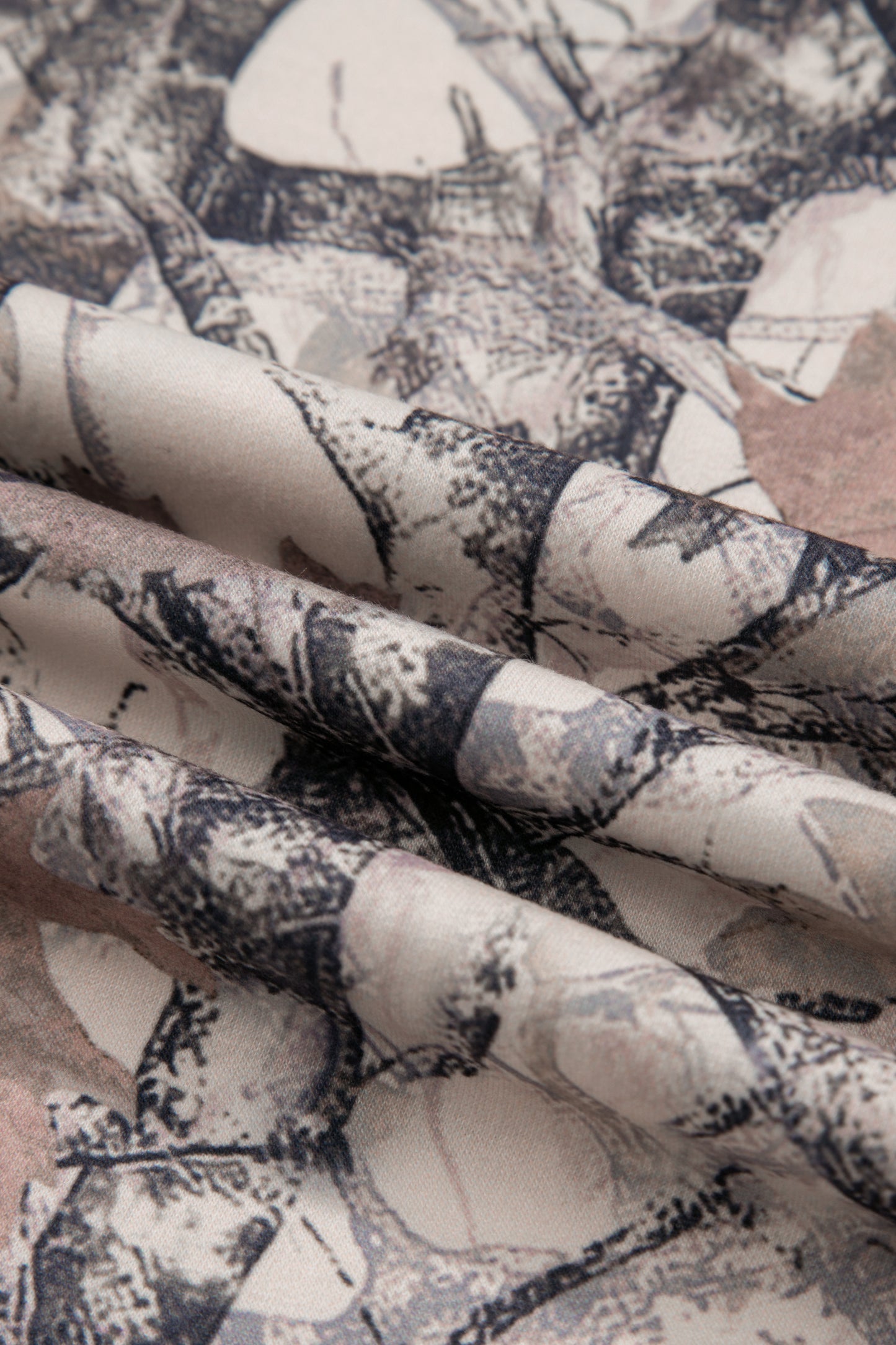 Khaki Woodland Camo Print Long Sleeve Top Casual Short Set-Two Piece Sets/Short Sets-[Adult]-[Female]-2022 Online Blue Zone Planet