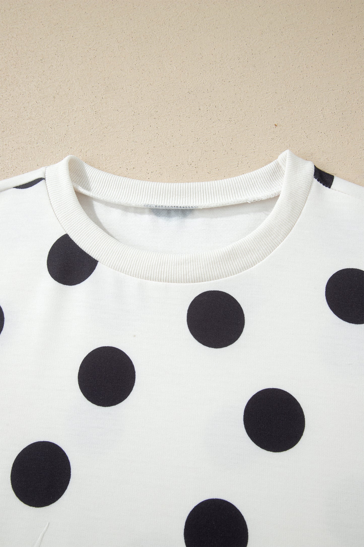 White Polka Dot Short Sleeve Top Casual Skort 2pcs Outfit-Two Piece Sets/Two Piece Dresses-[Adult]-[Female]-2022 Online Blue Zone Planet