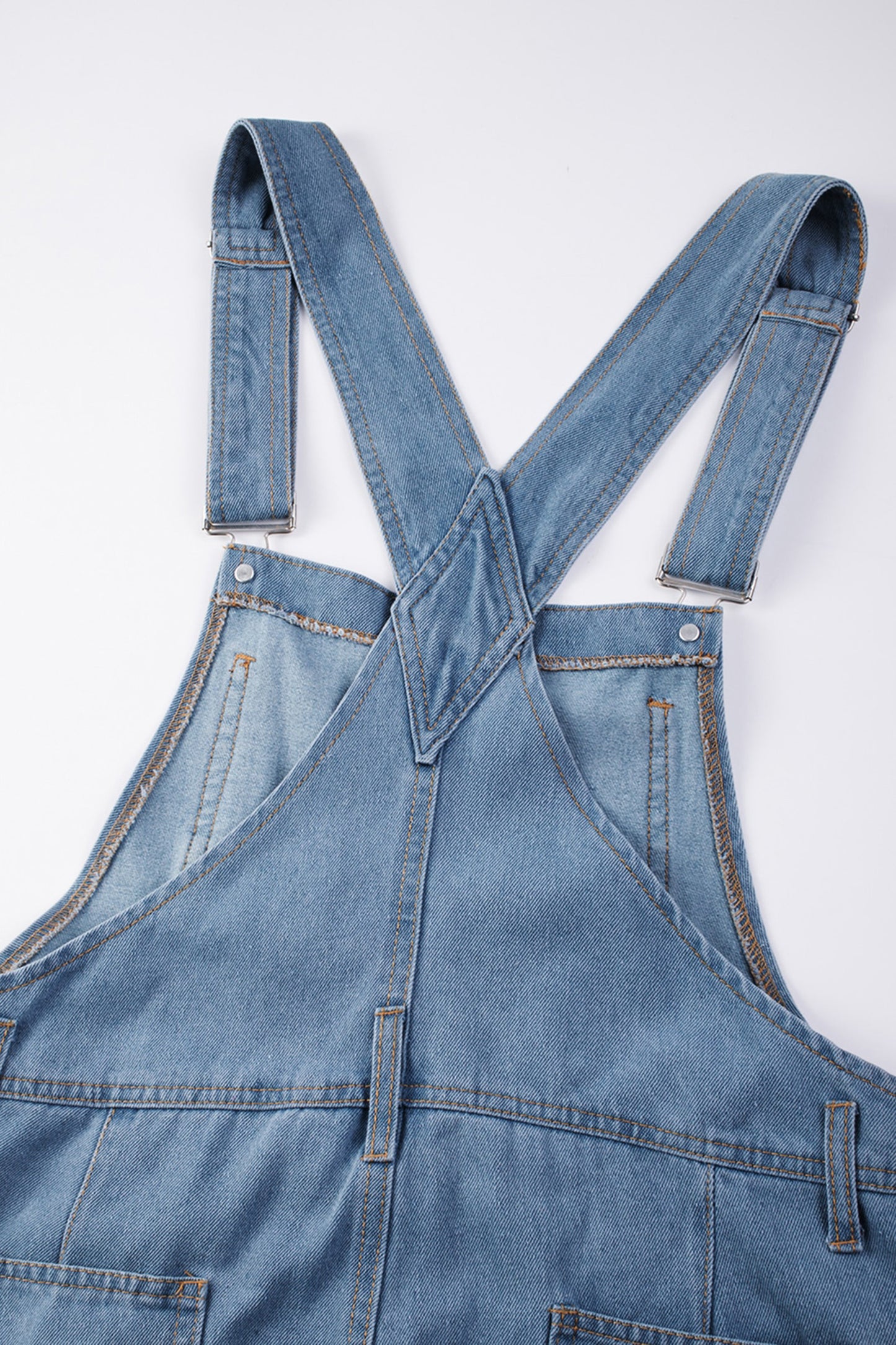 Dark Blue Retro Bib Pocket Buckle Straps Casual Denim Jumpsuit-Bottoms/Jumpsuits & Rompers-[Adult]-[Female]-2022 Online Blue Zone Planet