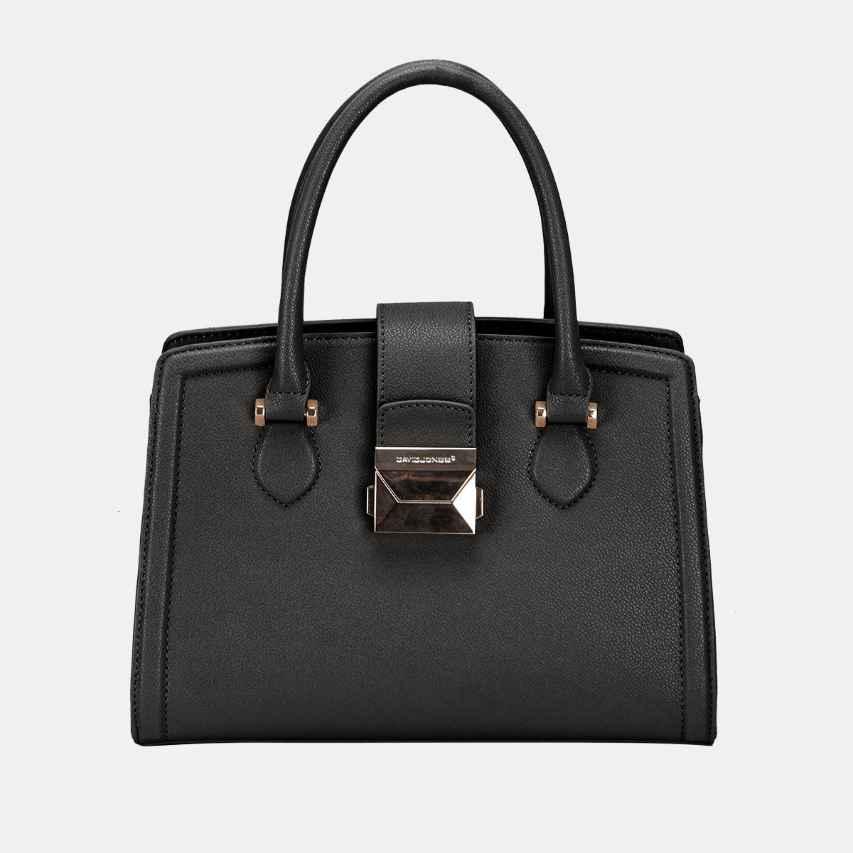 David Jones PU Leather Handbag-HANDBAGS-[Adult]-[Female]-Black-One Size-2022 Online Blue Zone Planet