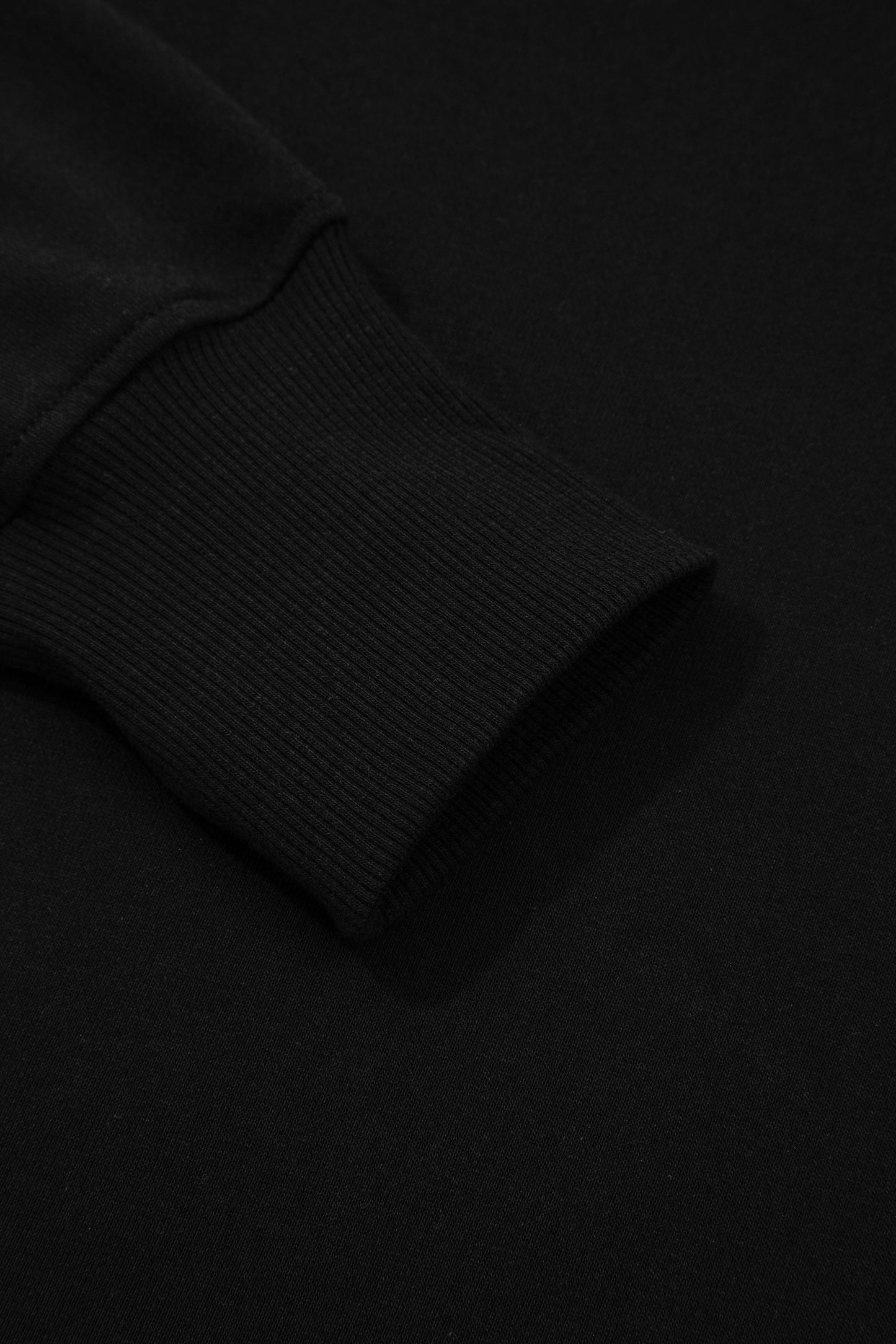 Black Solid Color Oversize Slit Sweatshirt Ribbed Leggings 2pcs Set-Two Piece Sets/Pant Sets-[Adult]-[Female]-2022 Online Blue Zone Planet