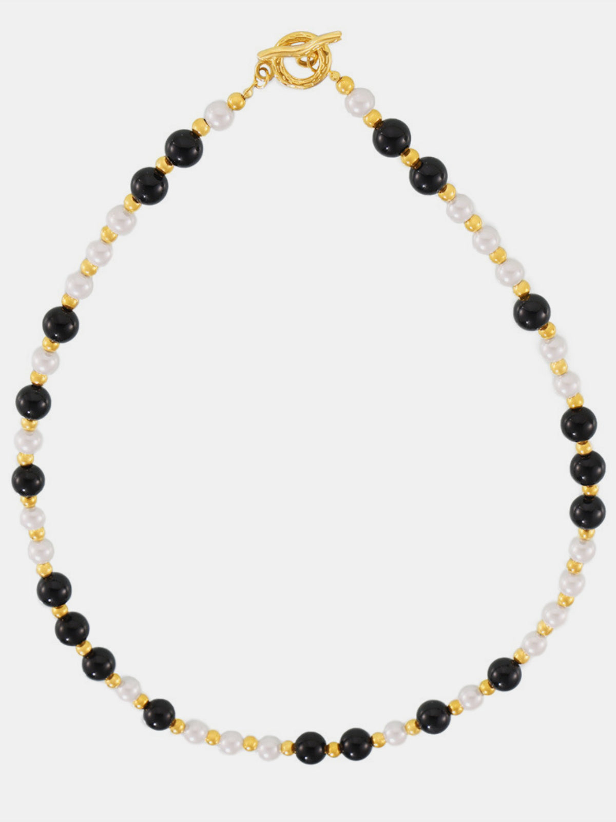 Stainless Steel Agate Shell Bead Necklace-NECKLACES-[Adult]-[Female]-Gold-One Size-2022 Online Blue Zone Planet