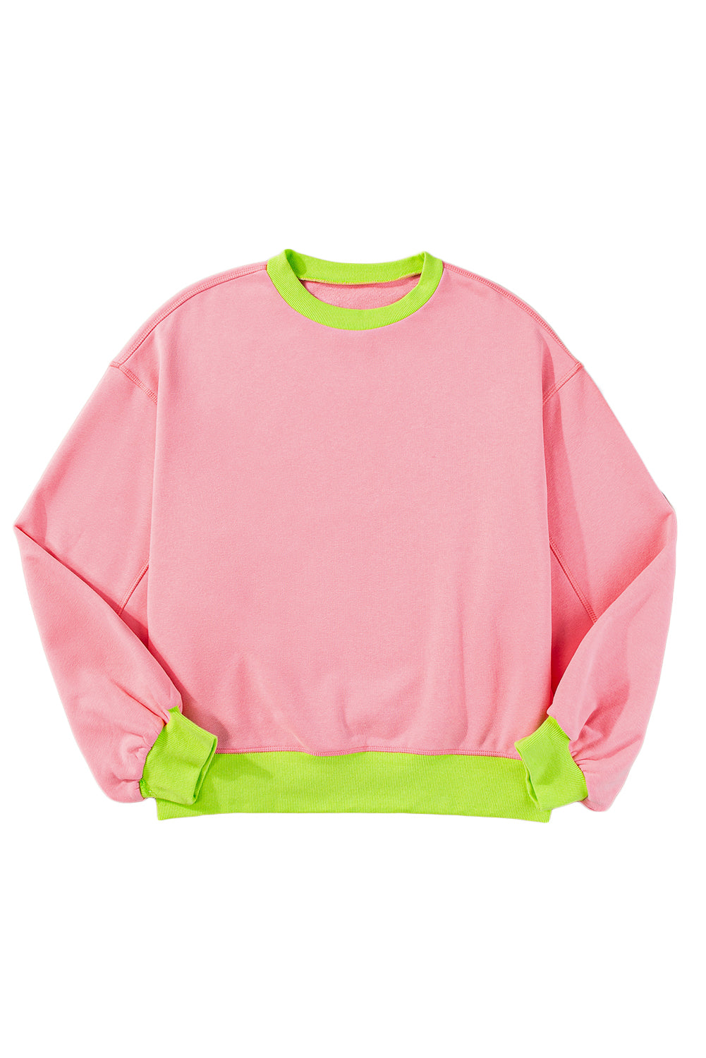 Blue Zone Planet | Blue Colorblock Bubble Sleeve Sweatshirt-TOPS / DRESSES-[Adult]-[Female]-2022 Online Blue Zone Planet