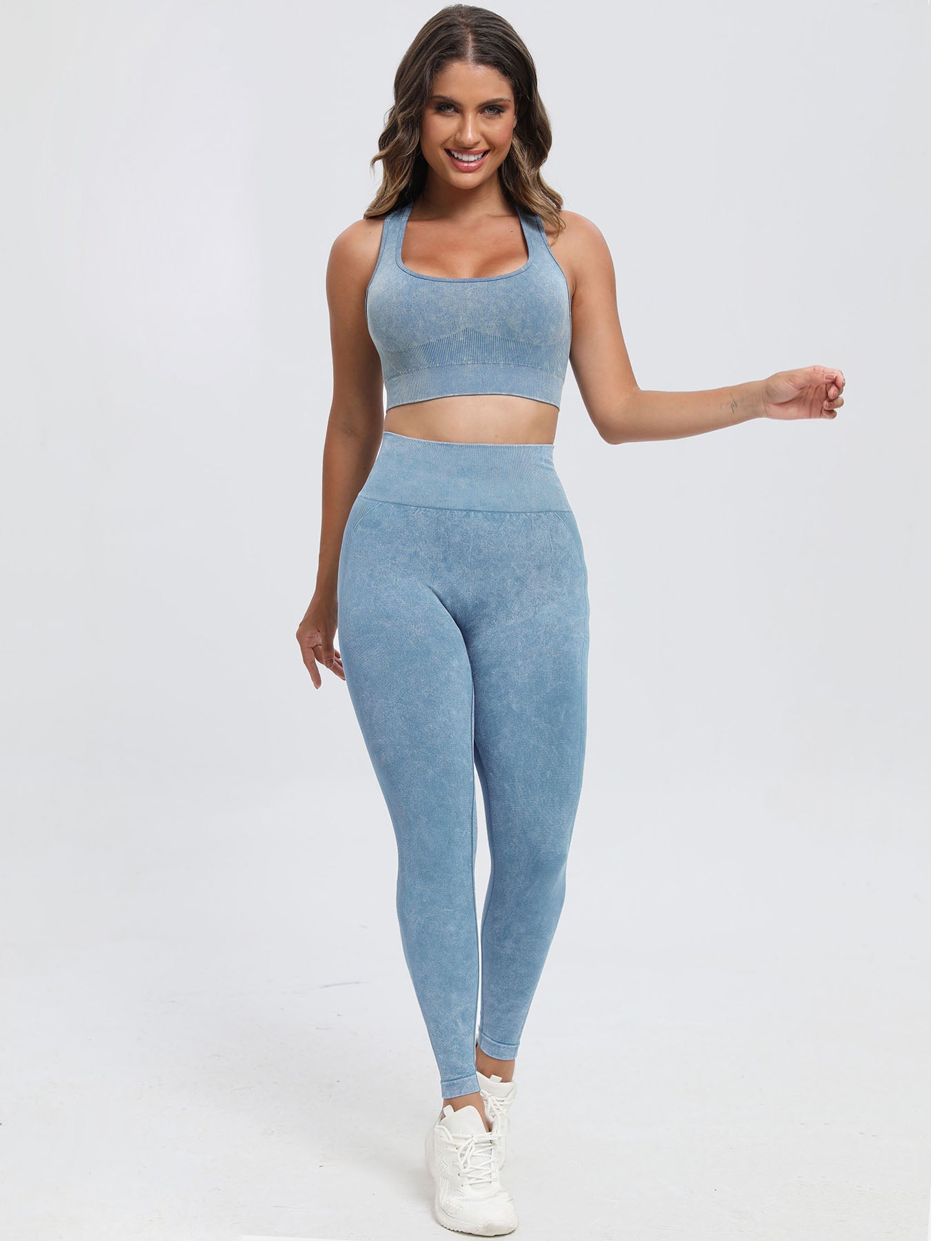 Scoop Neck Wide Strap Top and Pants Active Set-BOTTOMS SIZES SMALL MEDIUM LARGE-[Adult]-[Female]-2022 Online Blue Zone Planet