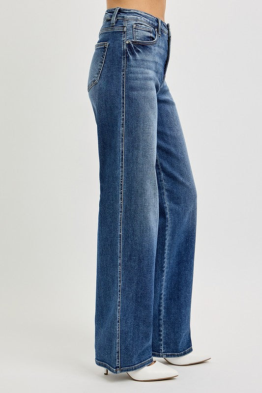 Blue Zone Planet | RISEN Full Size Tummy Control High Rise Jeans-BOTTOMS SIZES SMALL MEDIUM LARGE-[Adult]-[Female]-2022 Online Blue Zone Planet