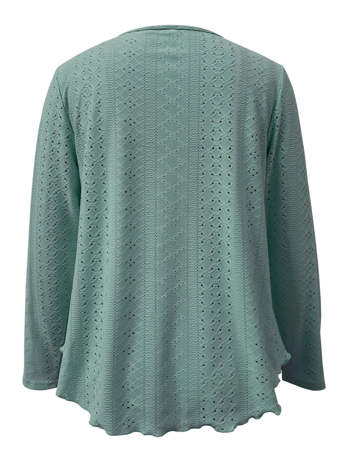 Eyelet Long Sleeve Blouse-TOPS / DRESSES-[Adult]-[Female]-2022 Online Blue Zone Planet