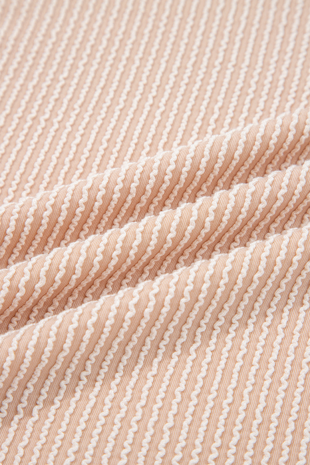 Parchment Twist Ribbed Exposed Seam Detail Long Sleeve Loose Top-Tops/Long Sleeve Tops-[Adult]-[Female]-2022 Online Blue Zone Planet