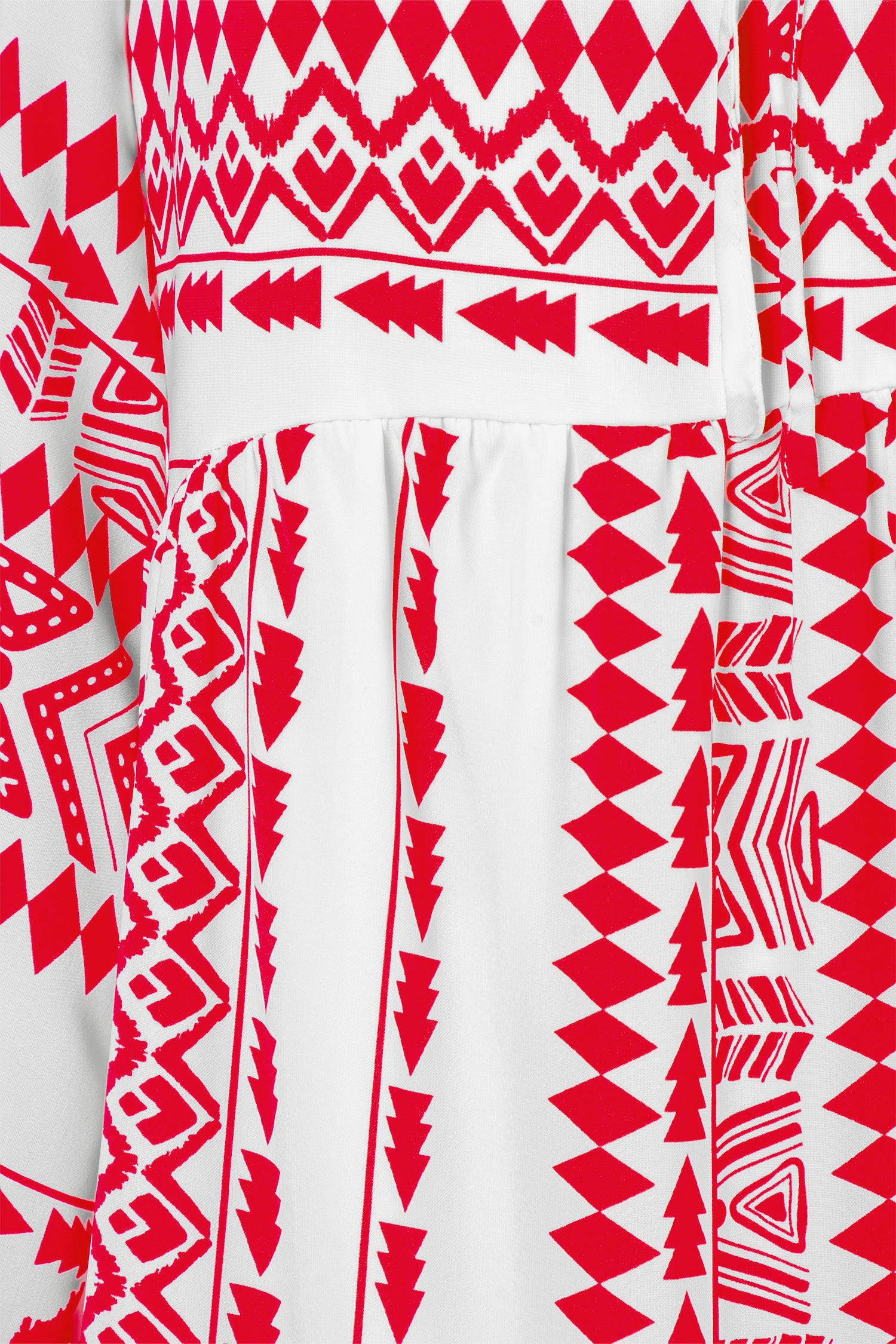 Red Boho Printed Half Sleeve Maxi Dress-TOPS / DRESSES-[Adult]-[Female]-2022 Online Blue Zone Planet