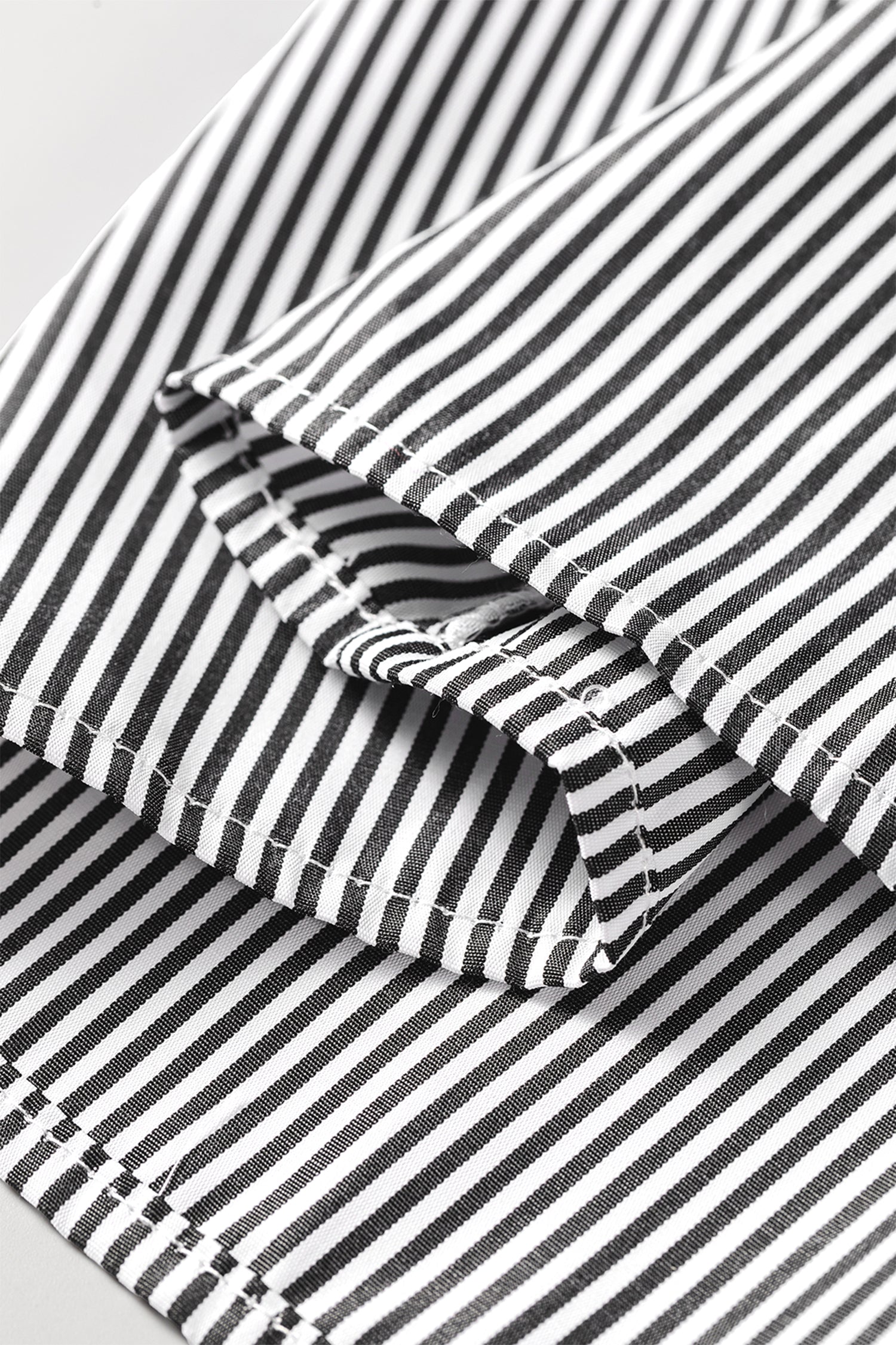 Black Stripe Striped Ruffle Sleeve Short Sleeve Round Neck Casual Shift Blouse-Tops/Blouses & Shirts-[Adult]-[Female]-2022 Online Blue Zone Planet