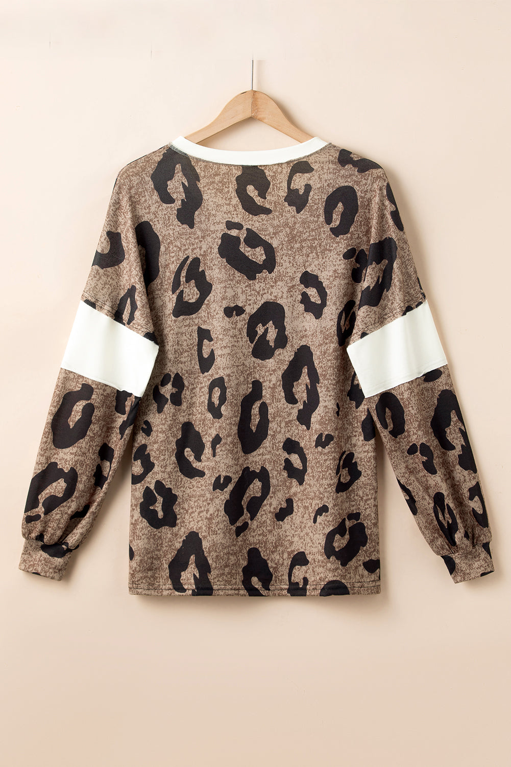 Leopard V-Neck Long Sleeve Blouse-TOPS / DRESSES-[Adult]-[Female]-2022 Online Blue Zone Planet