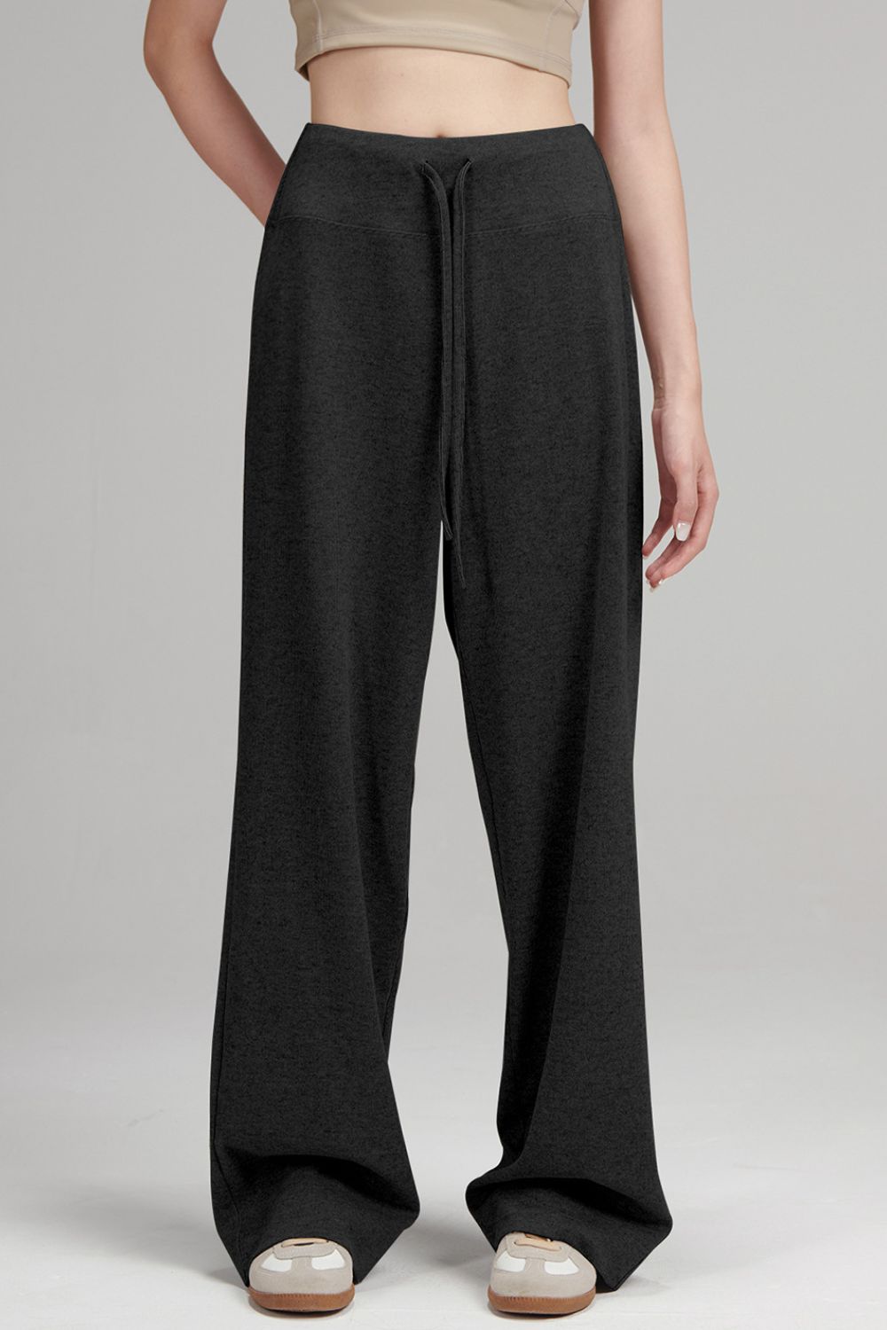 Blue Zone Planet | Basic Bae Drawstring Wide Leg Pants-BOTTOMS SIZES SMALL MEDIUM LARGE-[Adult]-[Female]-Black-XS-2022 Online Blue Zone Planet