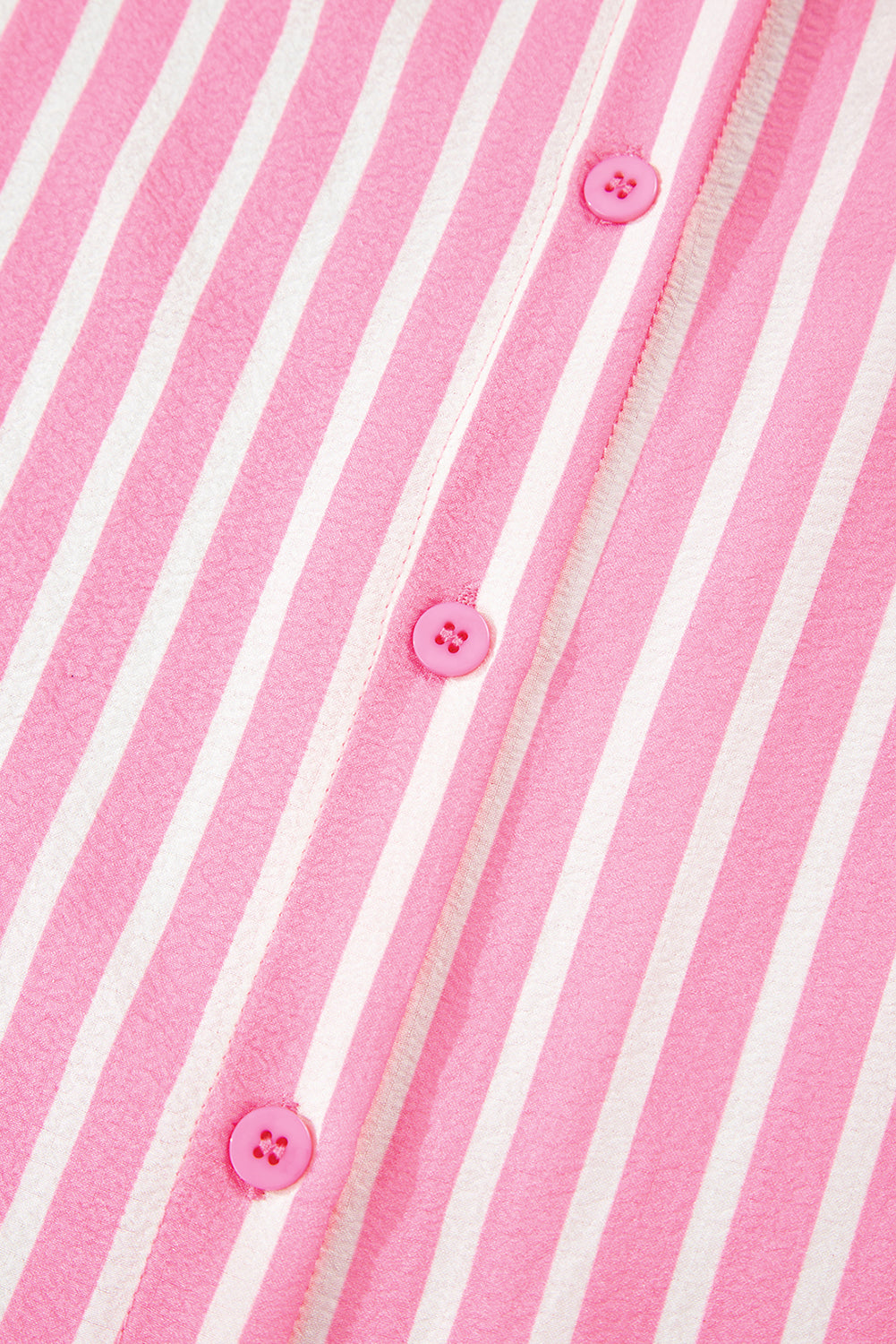 Pink Stripe Buttoned Front Long Sleeve Top and Pants 2 Piece Sleepwear-Loungewear & Sleepwear/Sleepwear-[Adult]-[Female]-2022 Online Blue Zone Planet