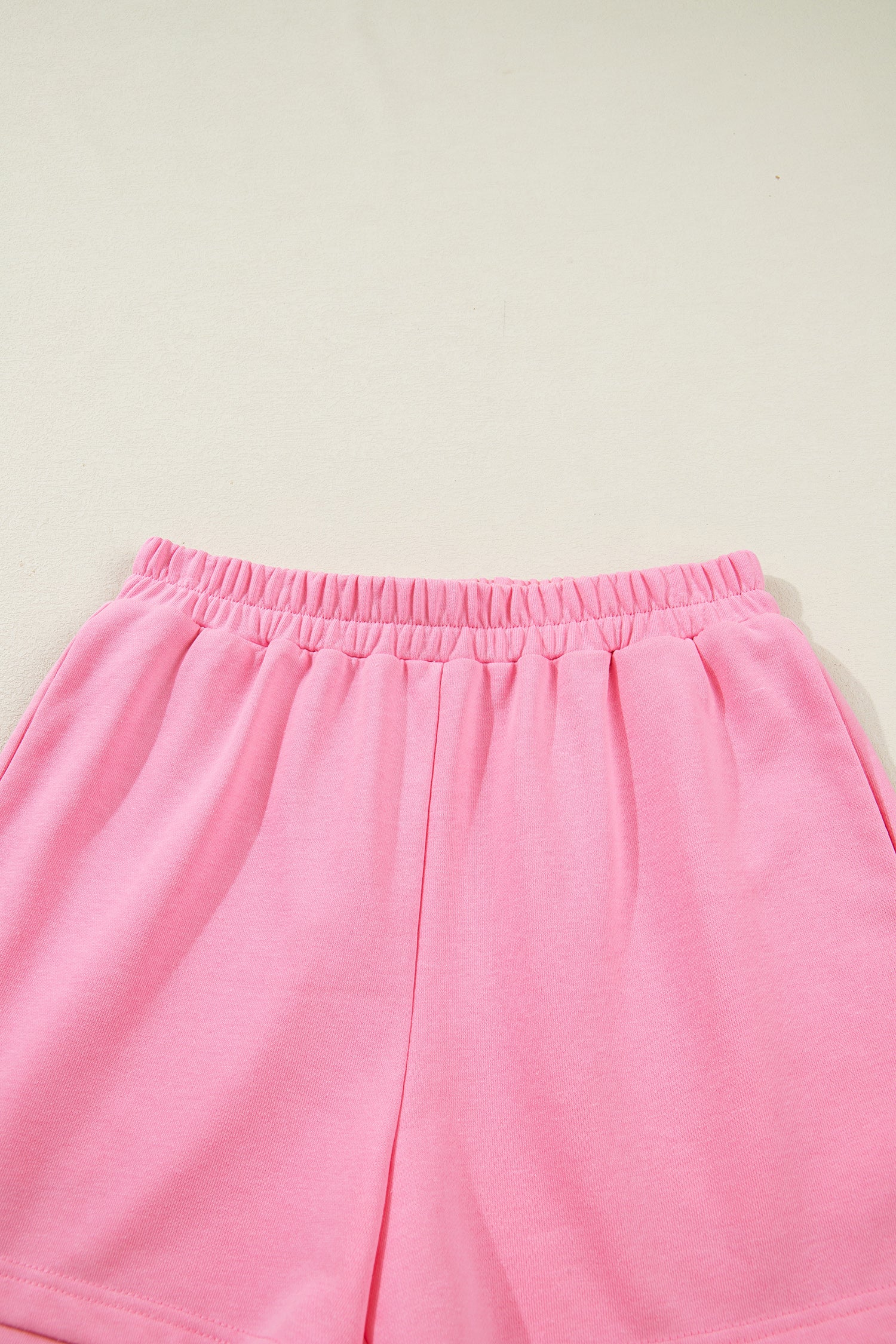 Sachet Pink Plaid Contrasted Double Christmas Tree Patched Raglan Sleeve Pullover 2pcs Short Set-Two Piece Sets/Short Sets-[Adult]-[Female]-2022 Online Blue Zone Planet