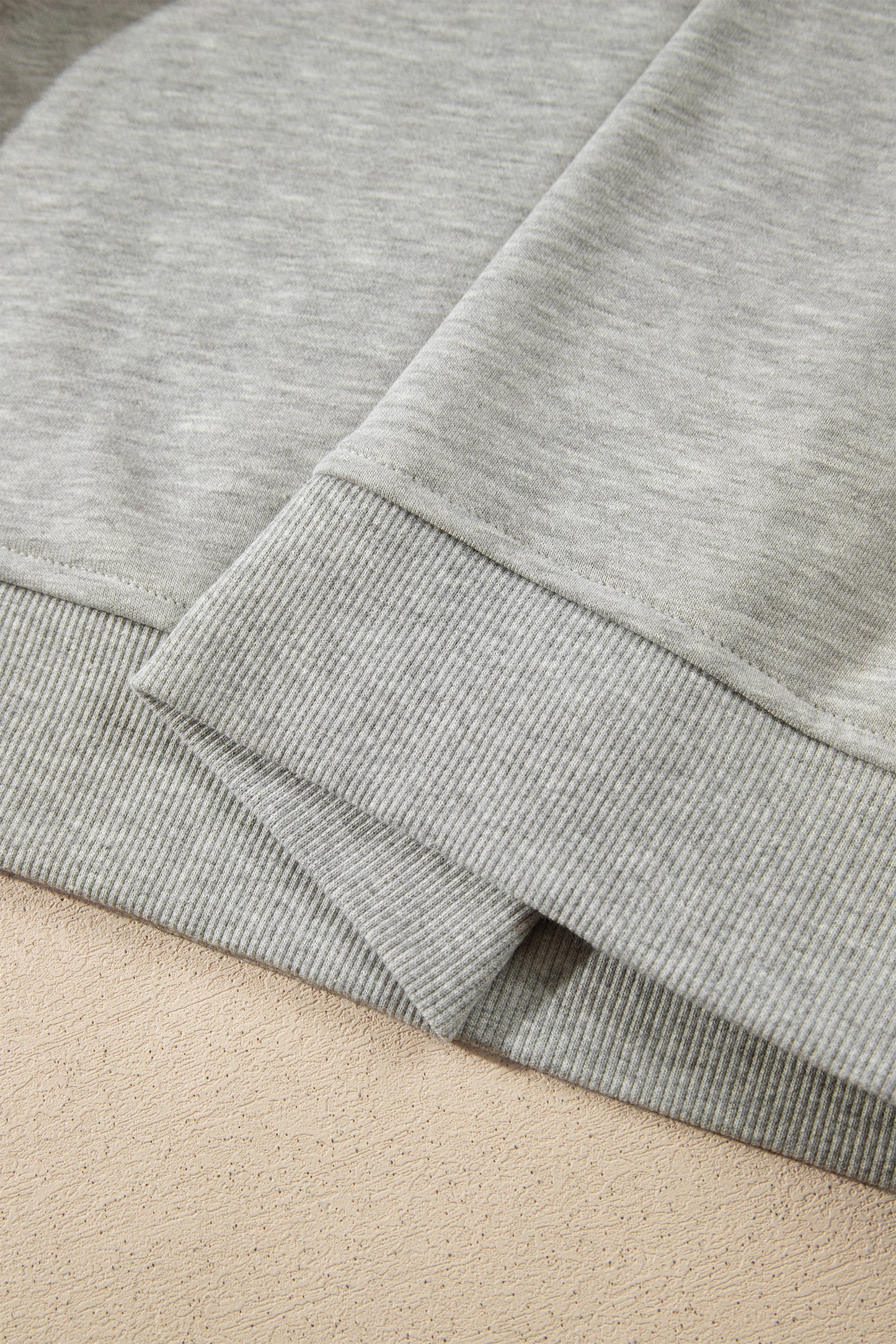 Gray Denim Collar Patchwork Long Sleeve Pullover Top-Tops/Long Sleeve Tops-[Adult]-[Female]-2022 Online Blue Zone Planet
