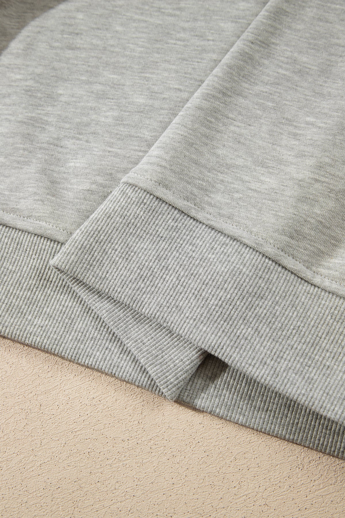 Gray Denim Collar Patchwork Long Sleeve Pullover Top-Tops/Long Sleeve Tops-[Adult]-[Female]-2022 Online Blue Zone Planet