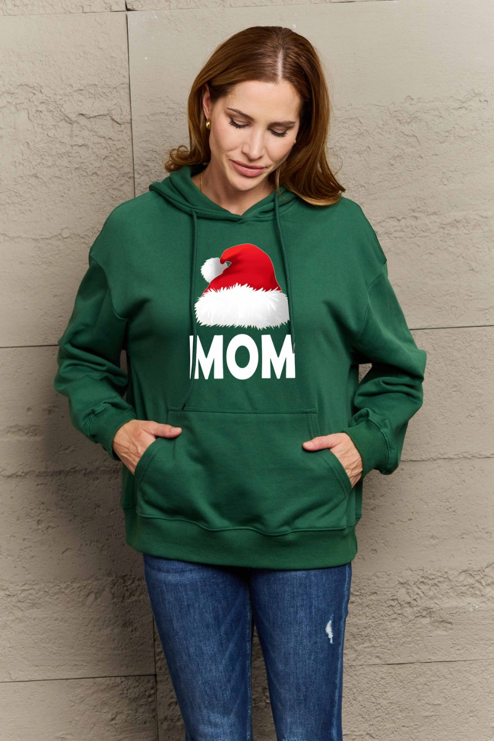 Simply Love Full Size MOM Graphic Hoodie-HOODIES-[Adult]-[Female]-2022 Online Blue Zone Planet