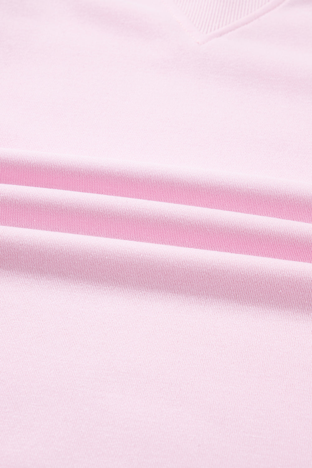 Pink Plus Size Mix Floral Patched Sleeve Ribbed Trim Baggy Sweatshirt-Plus Size/Plus Size Sweatshirts & Hoodies-[Adult]-[Female]-2022 Online Blue Zone Planet