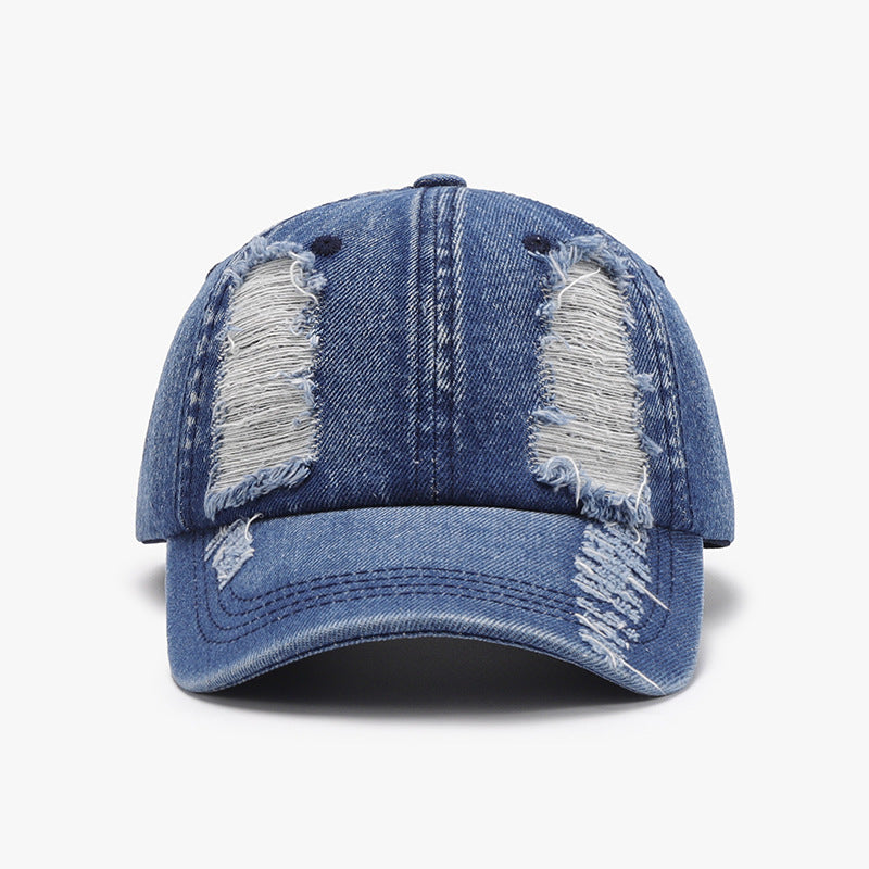 Distressed Cotton Baseball Cap-HATS-[Adult]-[Female]-Medium-One Size-2022 Online Blue Zone Planet