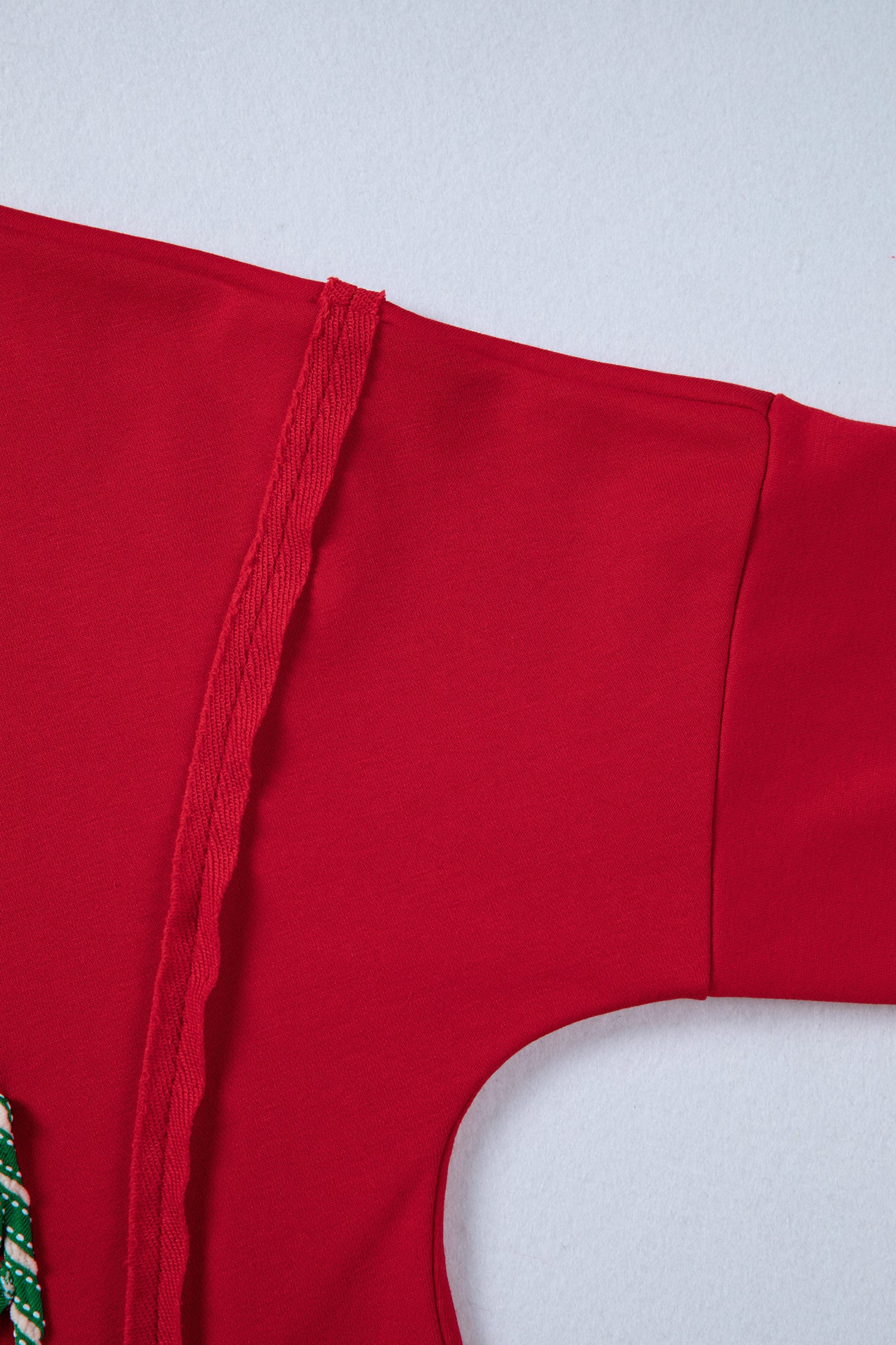 Racing Red Holly Jolly Embroidered Graphic Baggy Sweatshirt-Tops/Sweatshirts & Hoodies-[Adult]-[Female]-2022 Online Blue Zone Planet