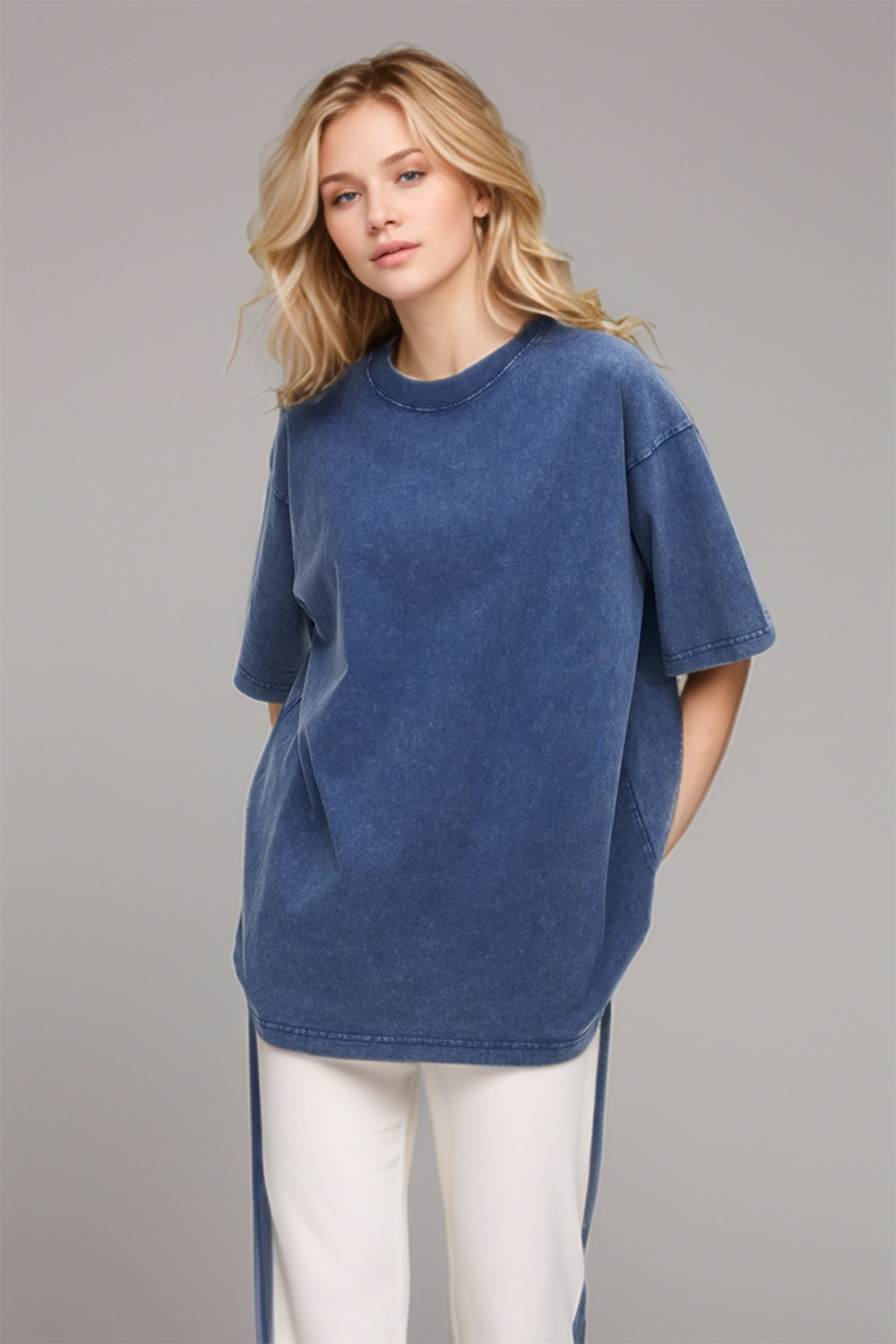 Basic Bae Round Neck Half Sleeve T-Shirt-TOPS / DRESSES-[Adult]-[Female]-2022 Online Blue Zone Planet