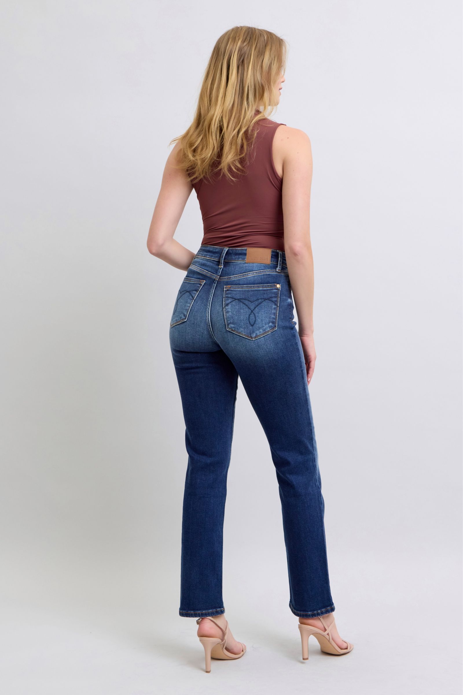 Judy Blue Full Size Washed Straight Leg Jeans with Pockets-BOTTOM SIZES SMALL MEDIUM LARGE-[Adult]-[Female]-2022 Online Blue Zone Planet