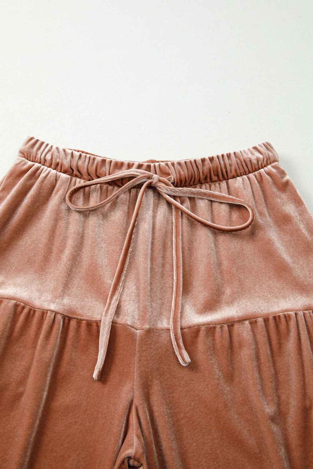 Straw Yellow Mineral Wash Lace-up High Waist Tiered Bell Bottom Pants-Bottoms/Pants & Culotte-[Adult]-[Female]-2022 Online Blue Zone Planet