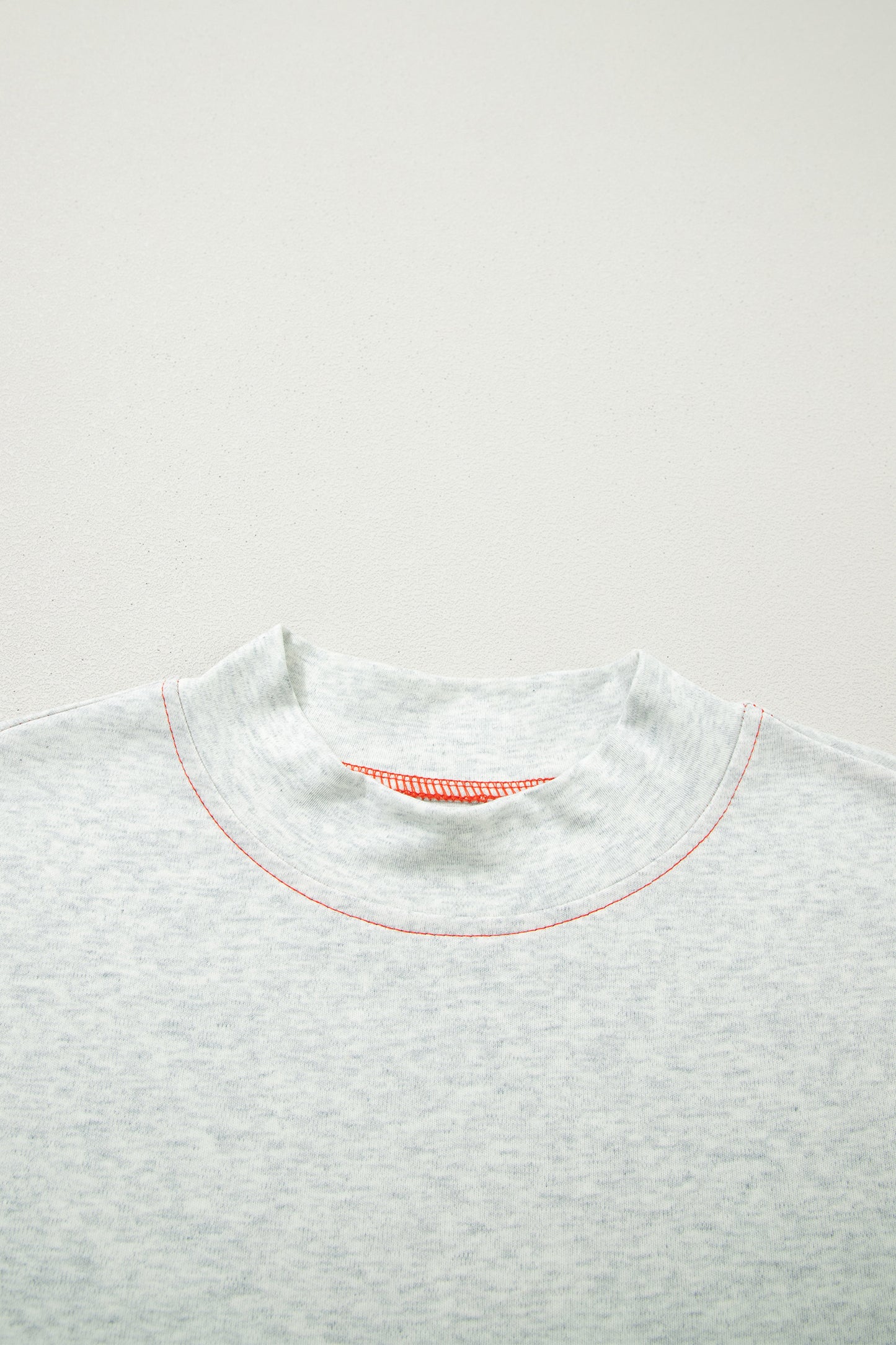 Light Grey Reversible Contrast-Stitched T-Shirt-Tops/Tops & Tees-[Adult]-[Female]-2022 Online Blue Zone Planet