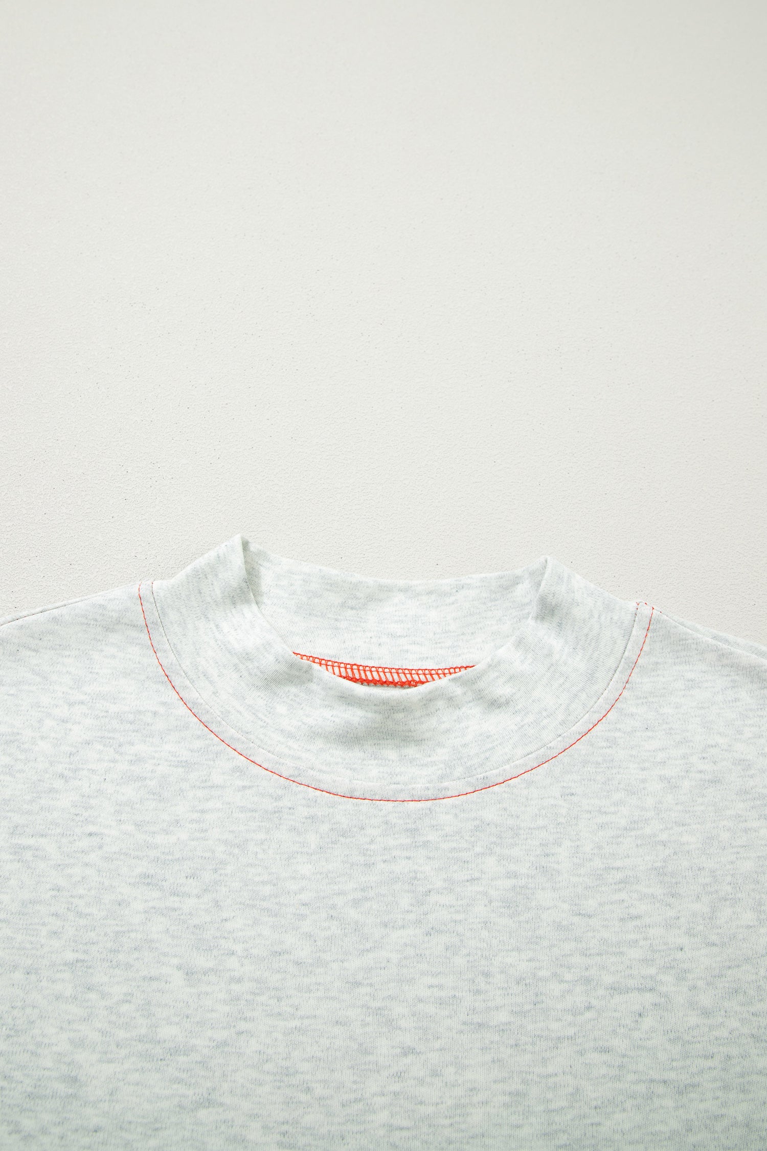 Light Grey Reversible Contrast-Stitched T-Shirt-Tops/Tops & Tees-[Adult]-[Female]-2022 Online Blue Zone Planet