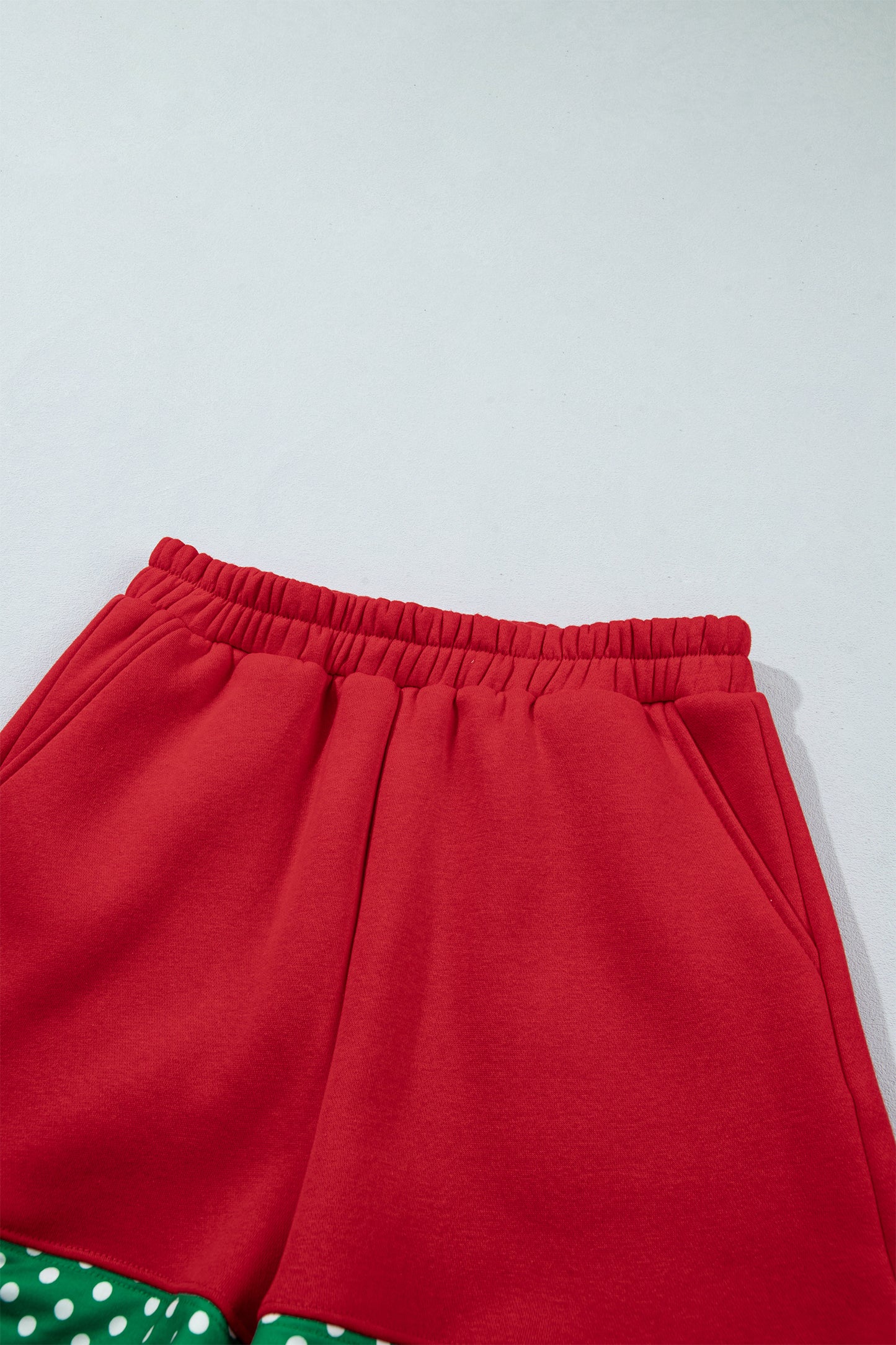 Fiery Red Gingham Trim Baggy Pullover 2pcs Short Set-Two Piece Sets/Short Sets-[Adult]-[Female]-2022 Online Blue Zone Planet