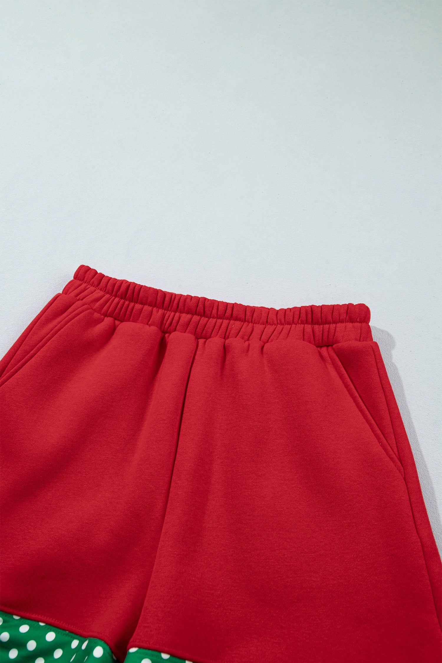 Fiery Red Gingham Trim Baggy Pullover 2pcs Short Set-Two Piece Sets/Short Sets-[Adult]-[Female]-2022 Online Blue Zone Planet
