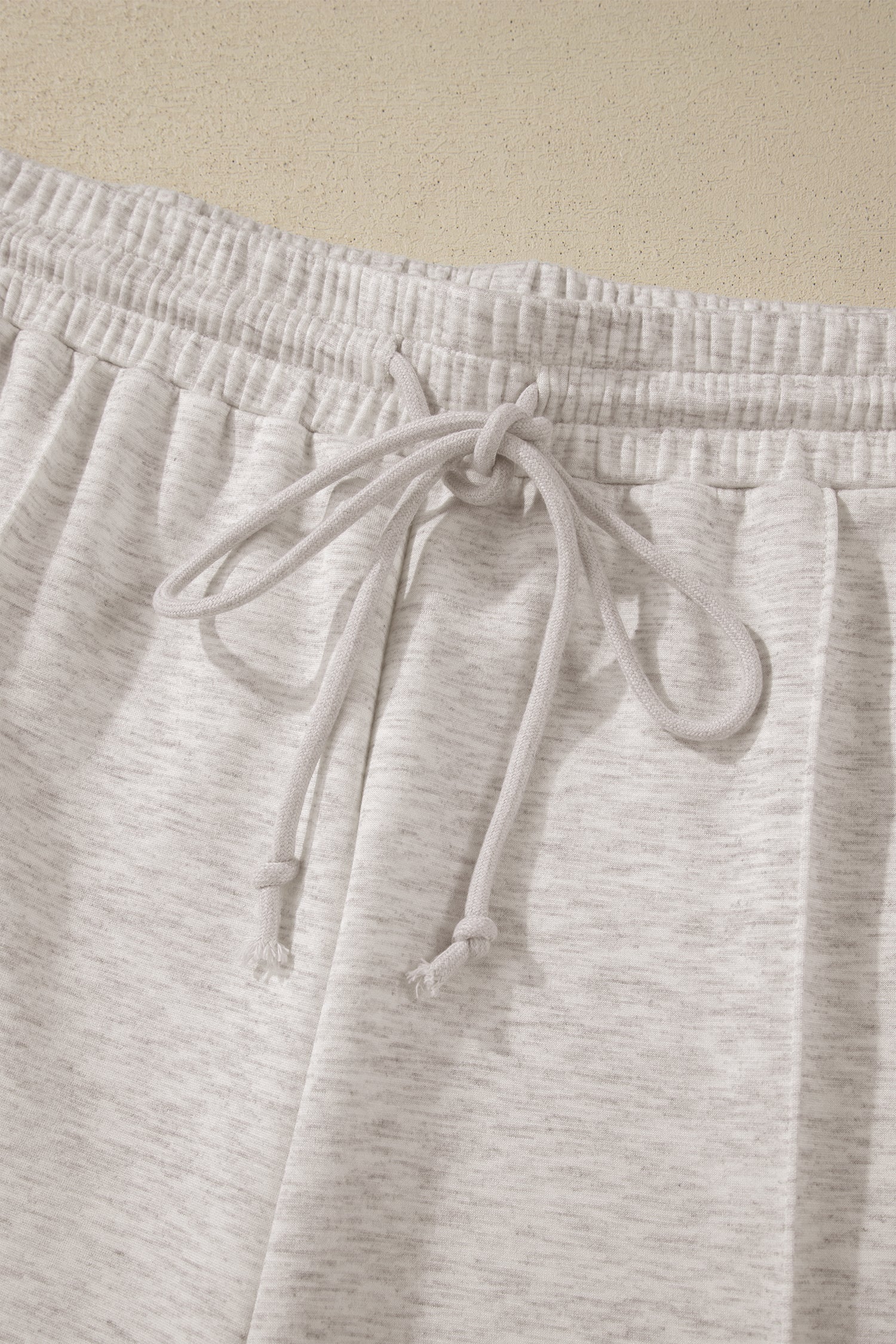 Light Grey Plus Size V Neck Polo Tee Drawstring Loose Pants 2pcs Set-Plus Size/Plus Size Loungewear-[Adult]-[Female]-2022 Online Blue Zone Planet