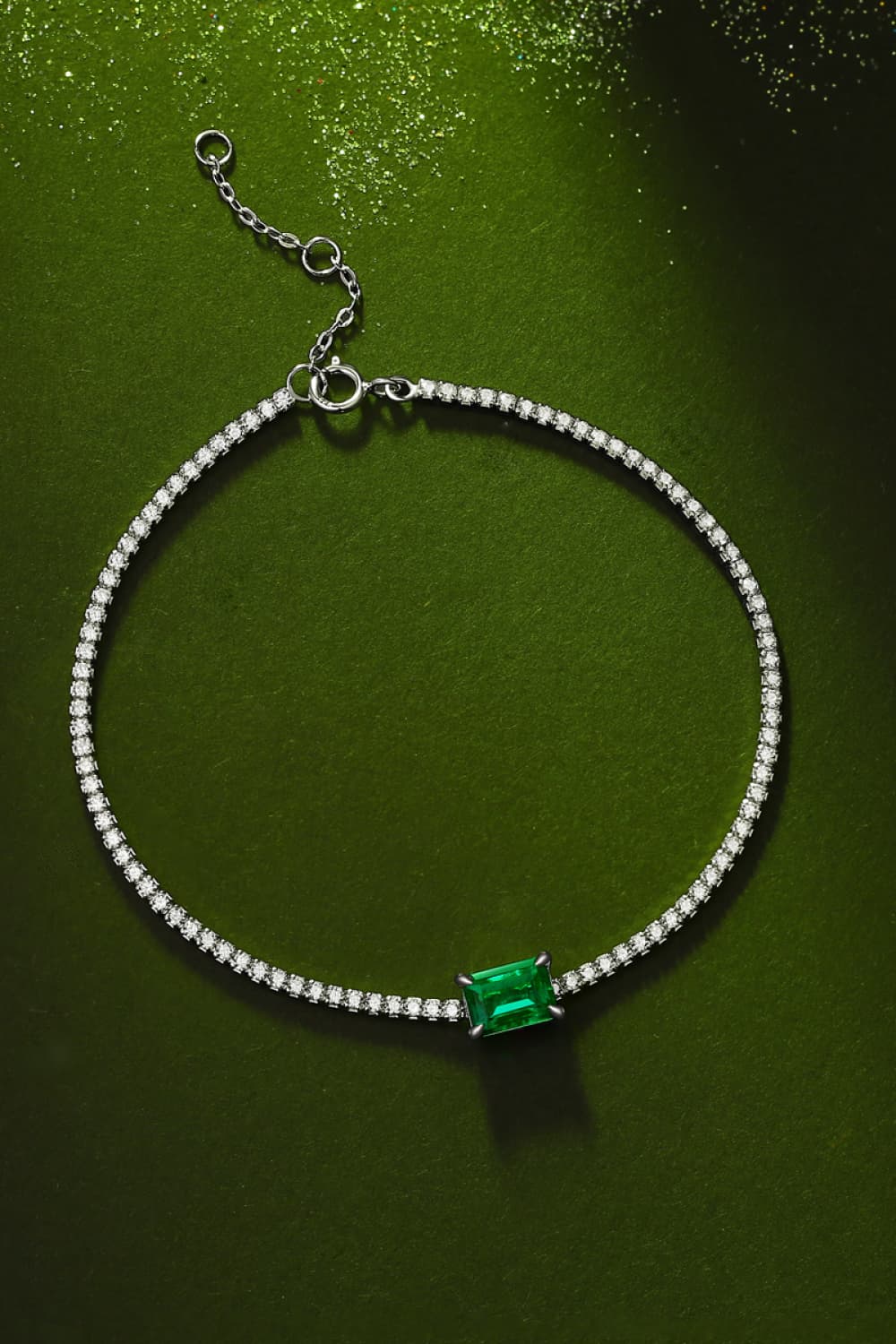 1 Carat Lab-Grown Emerald Bracelet BLUE ZONE PLANET