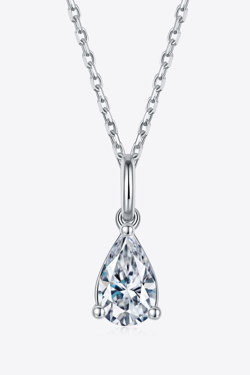 1 Carat Moissanite 925 Sterling Silver Necklace BLUE ZONE PLANET