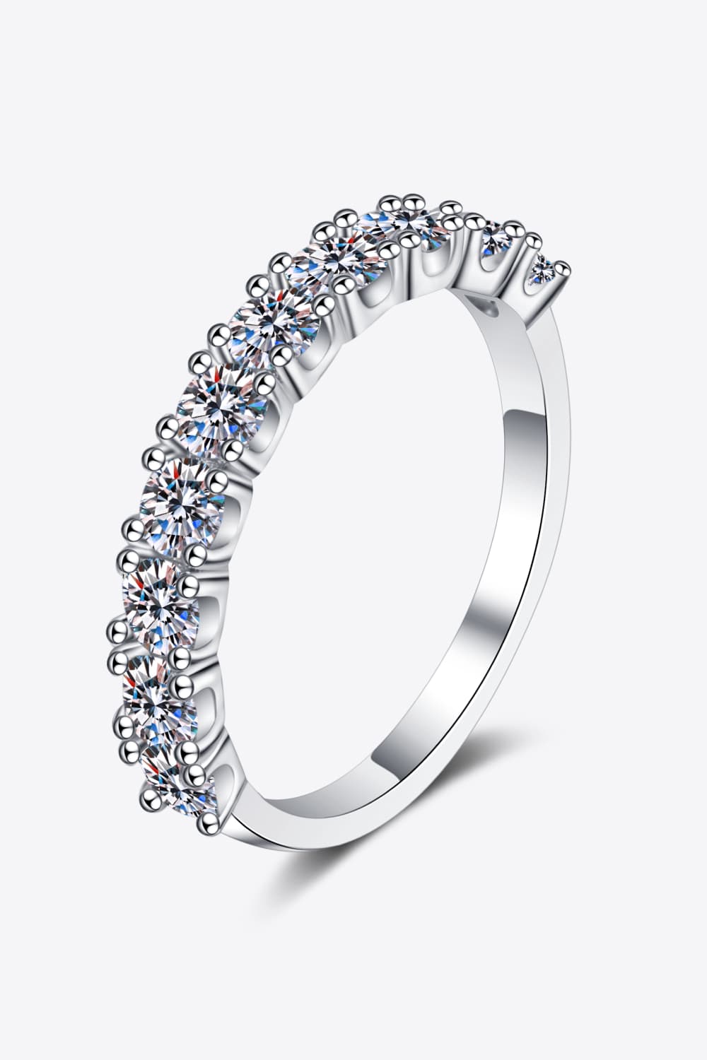 1 Carat Moissanite Half-Eternity Ring BLUE ZONE PLANET