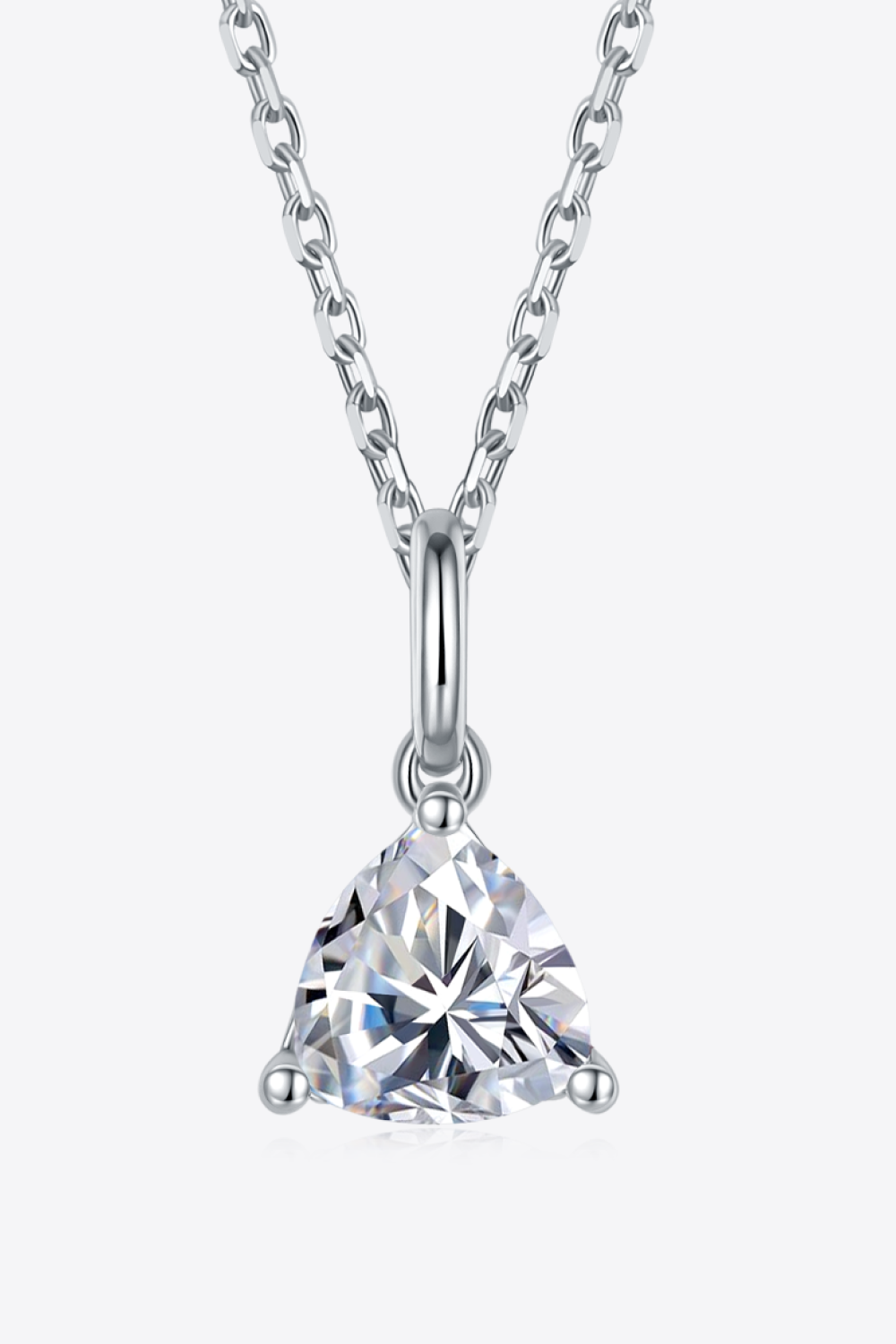 1 Carat Moissanite Pendant 925 Sterling Silver Necklace BLUE ZONE PLANET