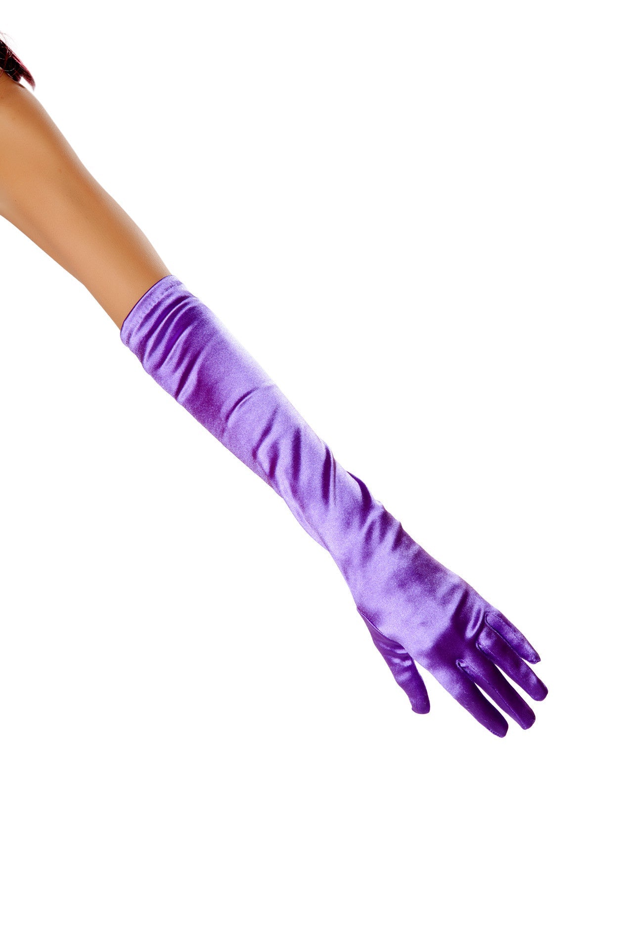 Stretch Satin Gloves Costume-TOPS / DRESSES-[Adult]-[Female]-Purple-O/S-2022 Online Blue Zone Planet