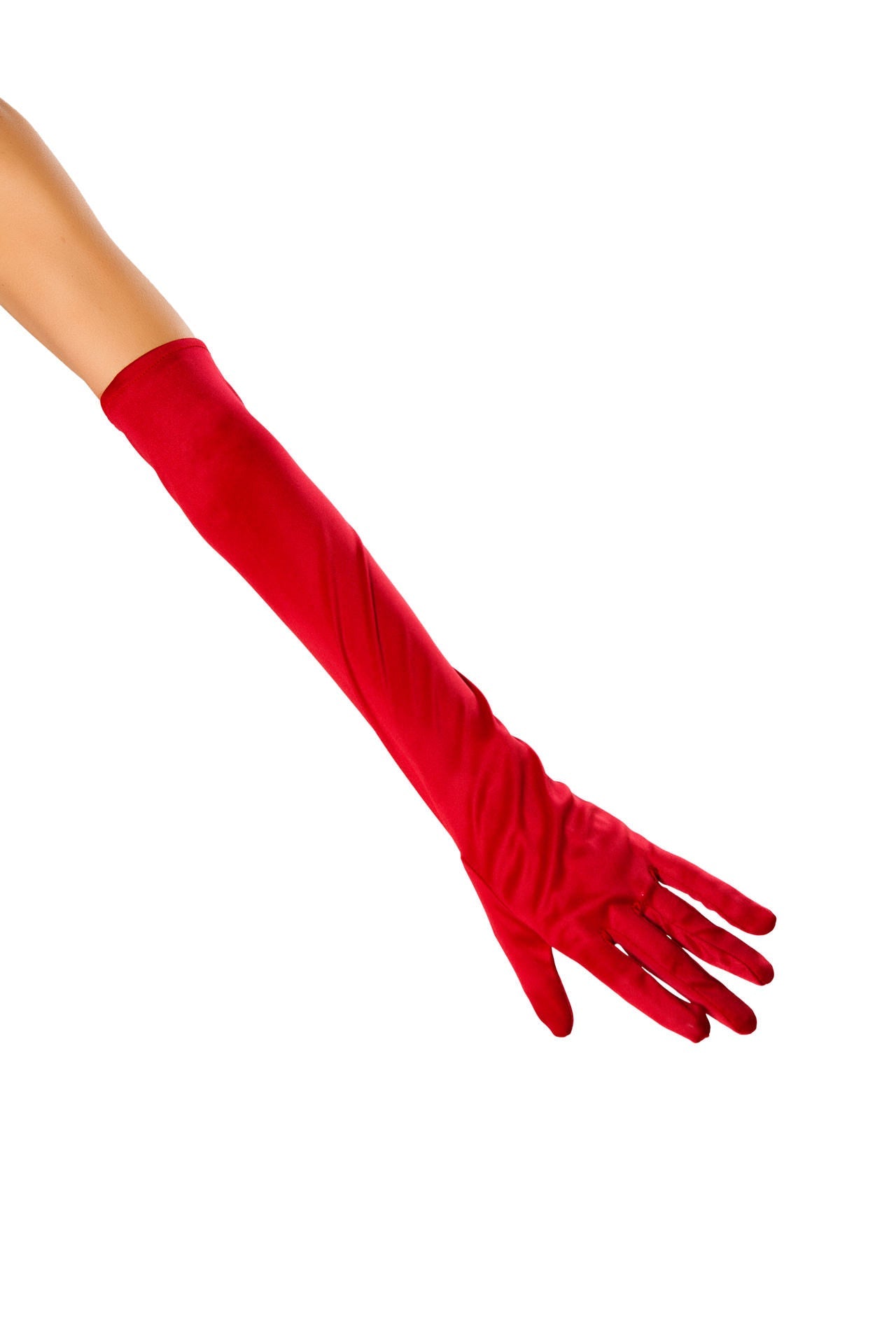 Stretch Satin Gloves Costume-TOPS / DRESSES-[Adult]-[Female]-Red-O/S-2022 Online Blue Zone Planet